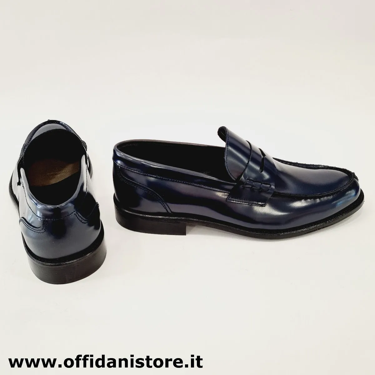 Les Poemes Mocassino Uomo Blue Rif.25