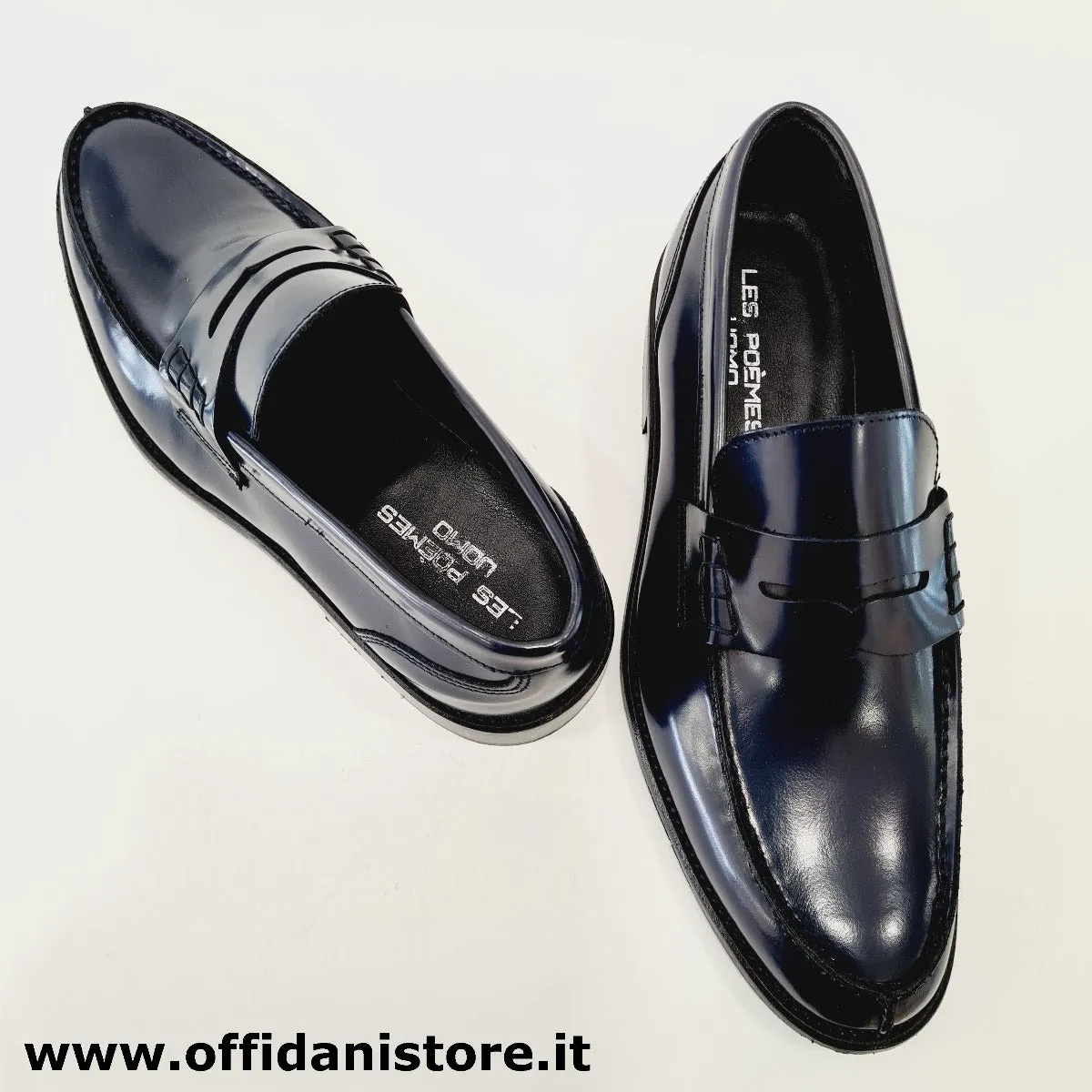 Les Poemes Mocassino Uomo Blue Rif.25
