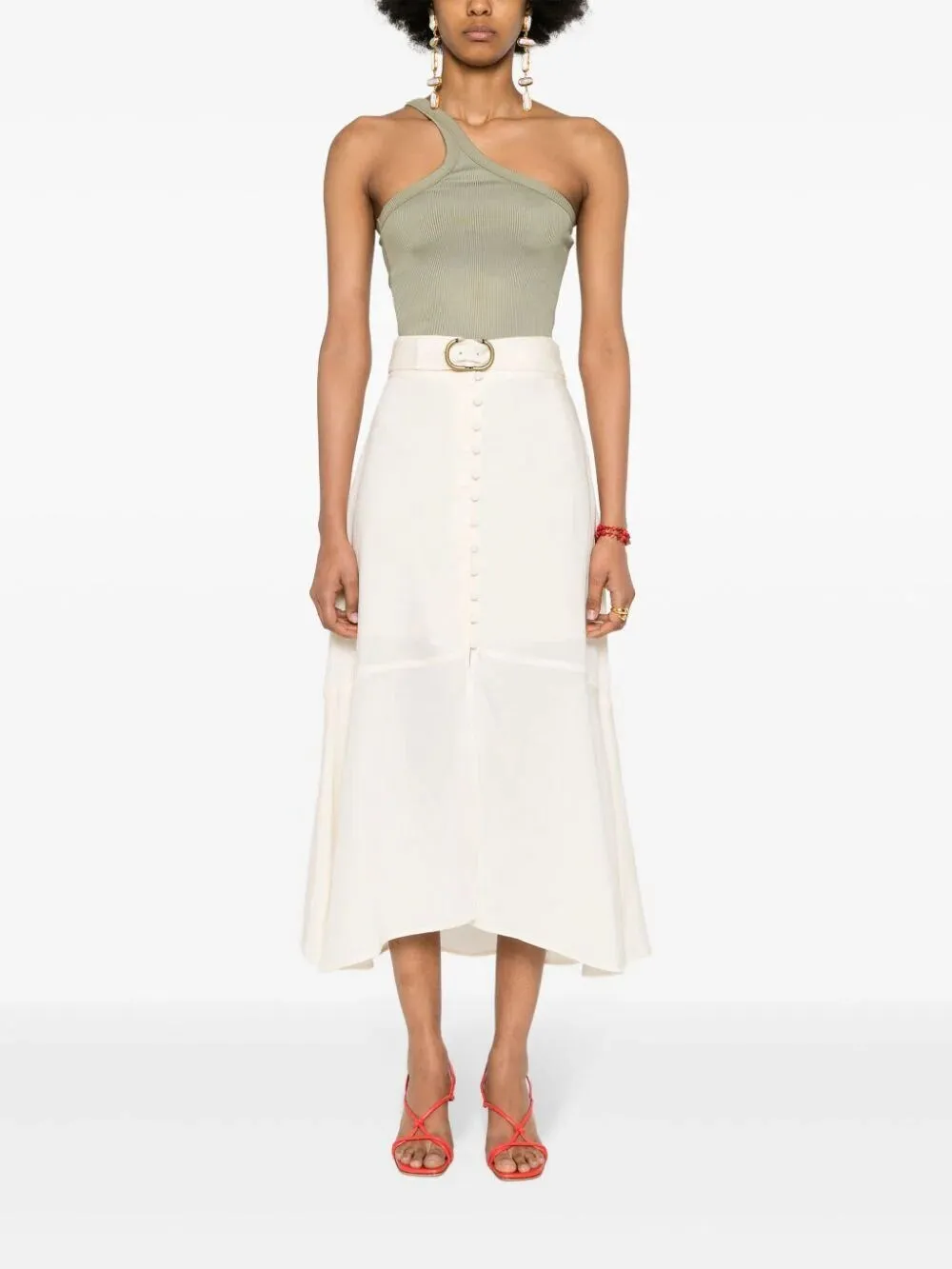 Long Skirt With Belt