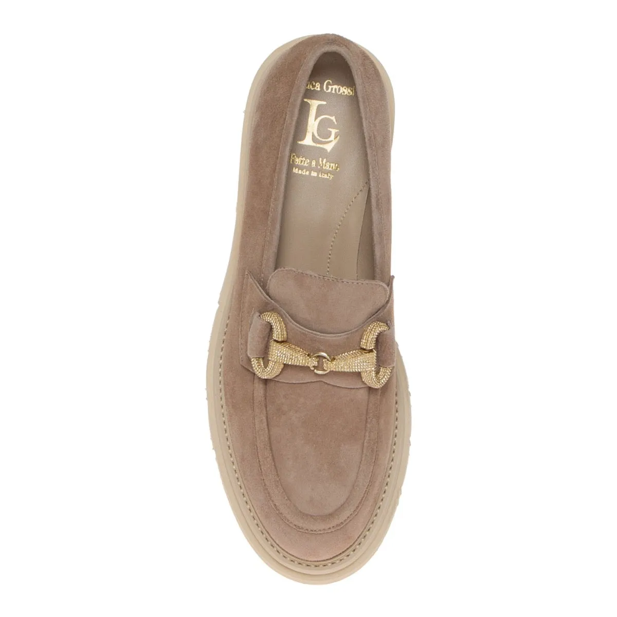 LUCA GROSSI H904M MOCASSINO COMBACT NABUCK BEIGE  