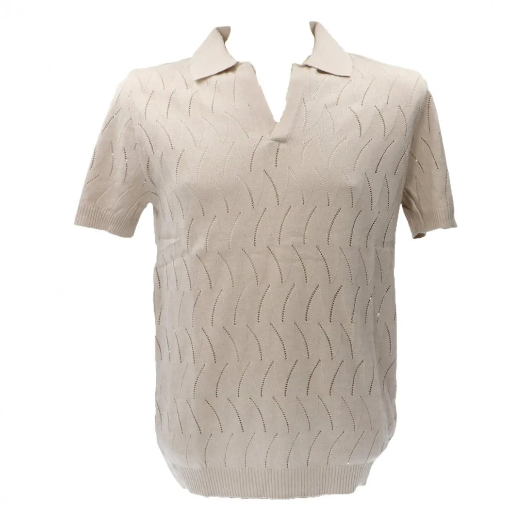 MAGLIA COLLO POLO DERBY M43 Beige