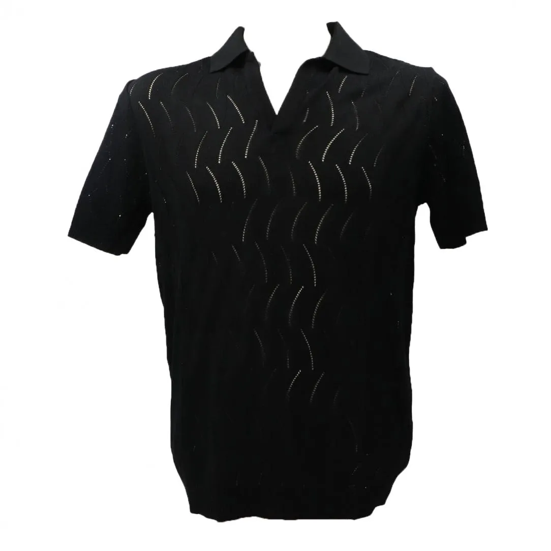 MAGLIA COLLO POLO DERBY M43 Nero