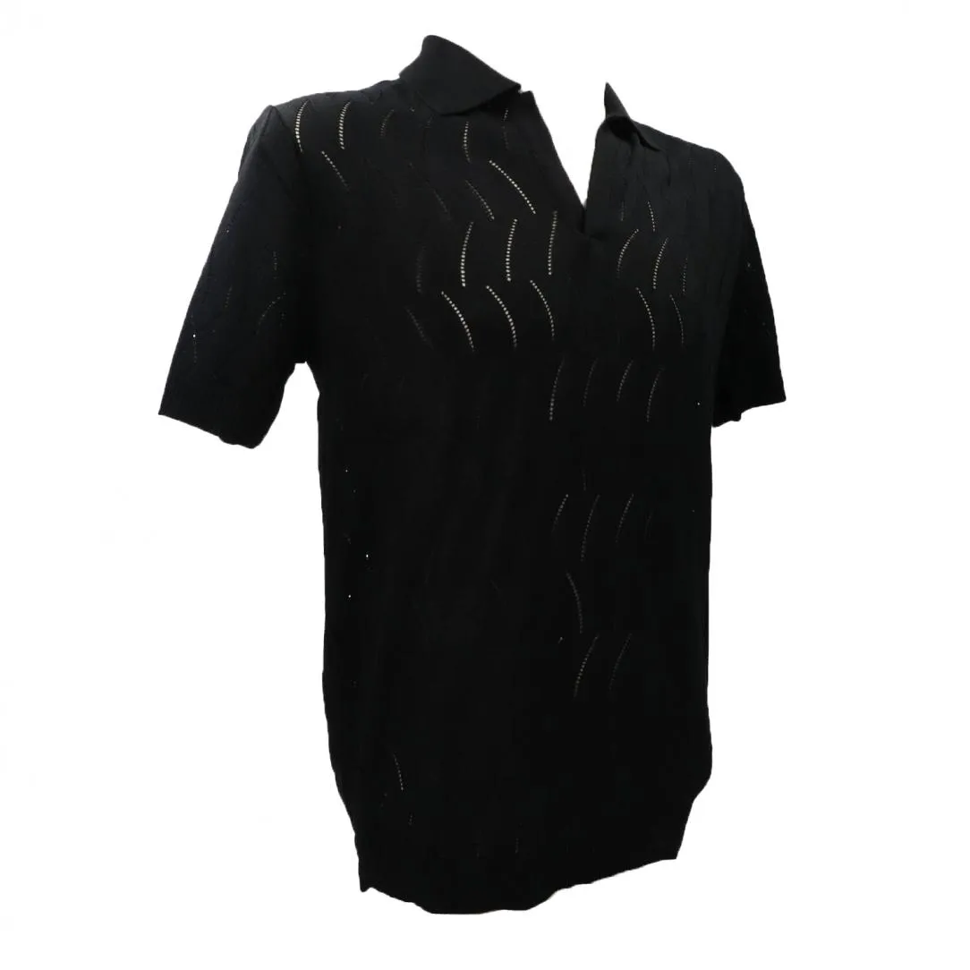 MAGLIA COLLO POLO DERBY M43 Nero
