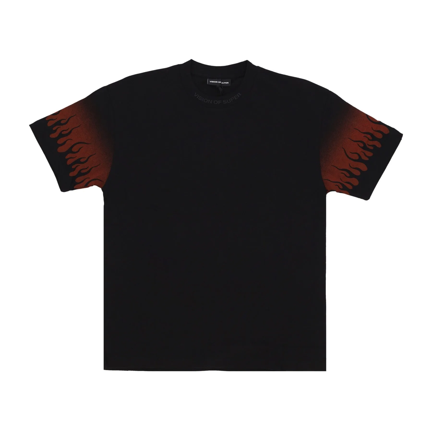 Maglietta Uomo Negative Flames Tee Black/red