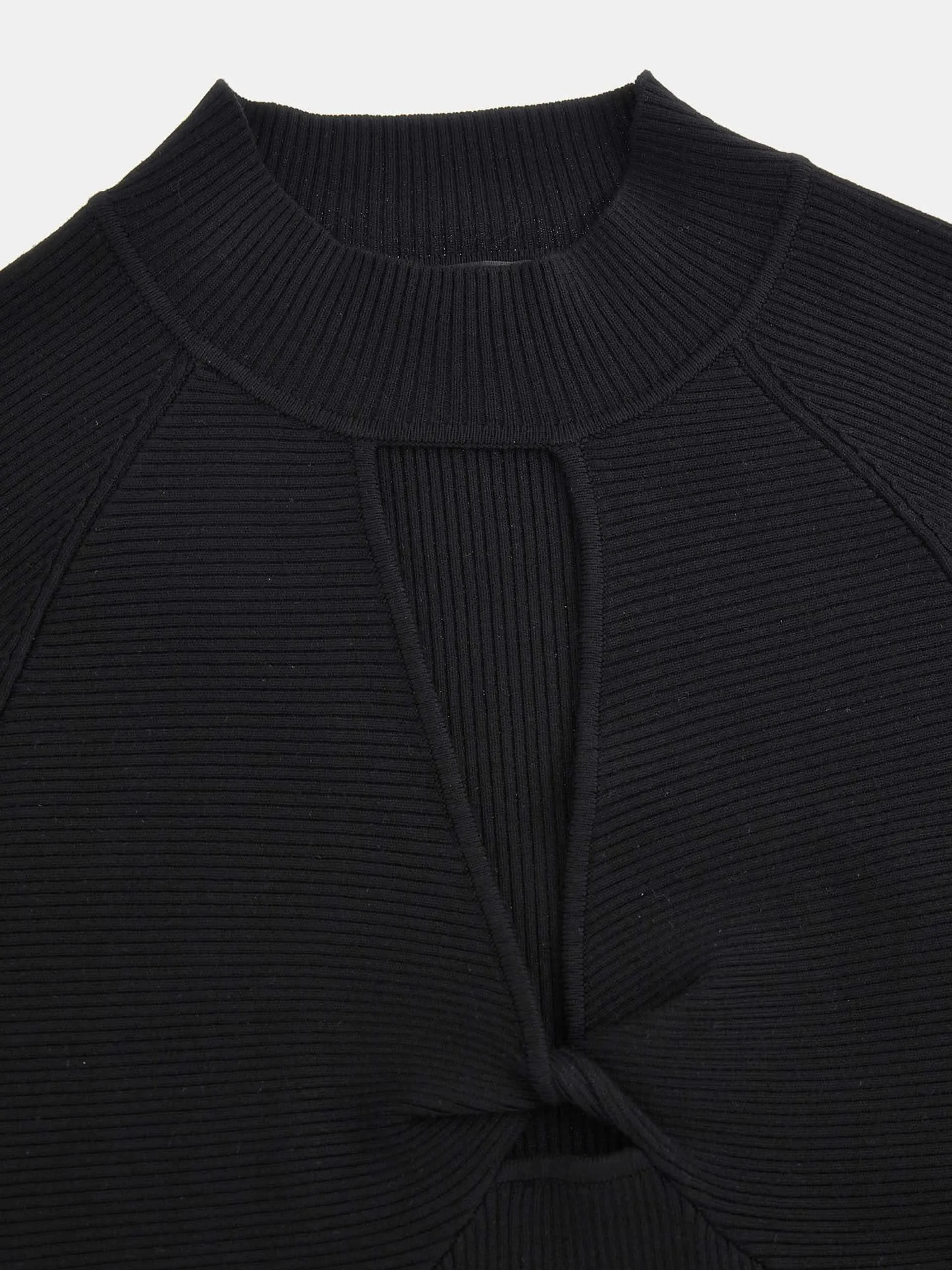 Maglione a costine con apertura guess
