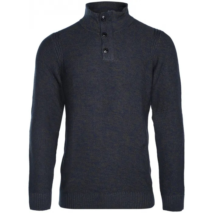 Maglione con bottoni Twinlife Blu Scuro