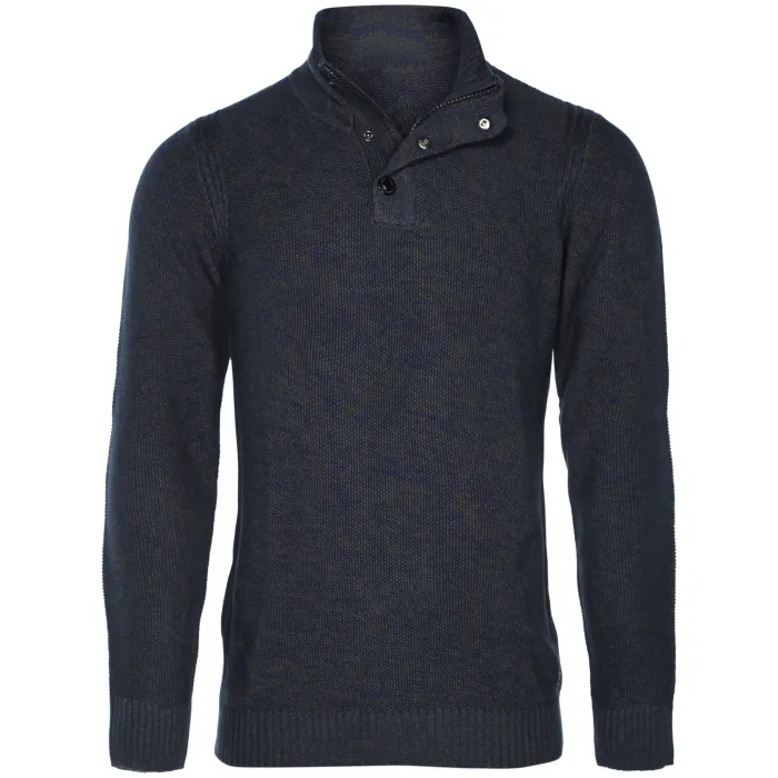 Maglione con bottoni Twinlife Blu Scuro