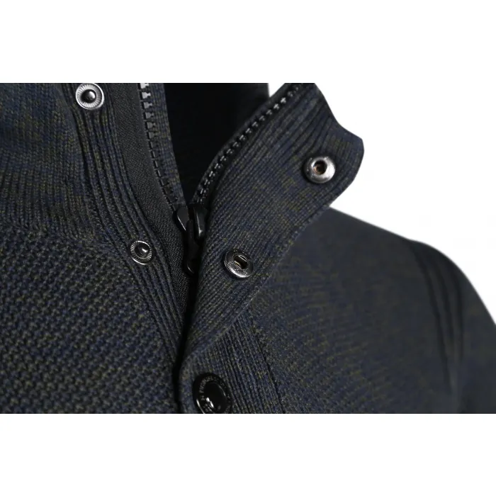 Maglione con bottoni Twinlife Blu Scuro