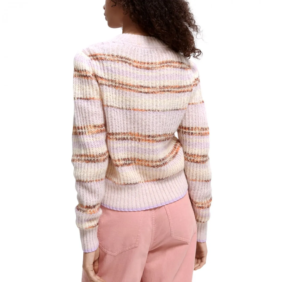 Maglione Con Maniche A Sbuffo, Viola