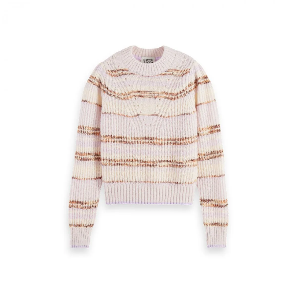 Maglione Con Maniche A Sbuffo, Viola
