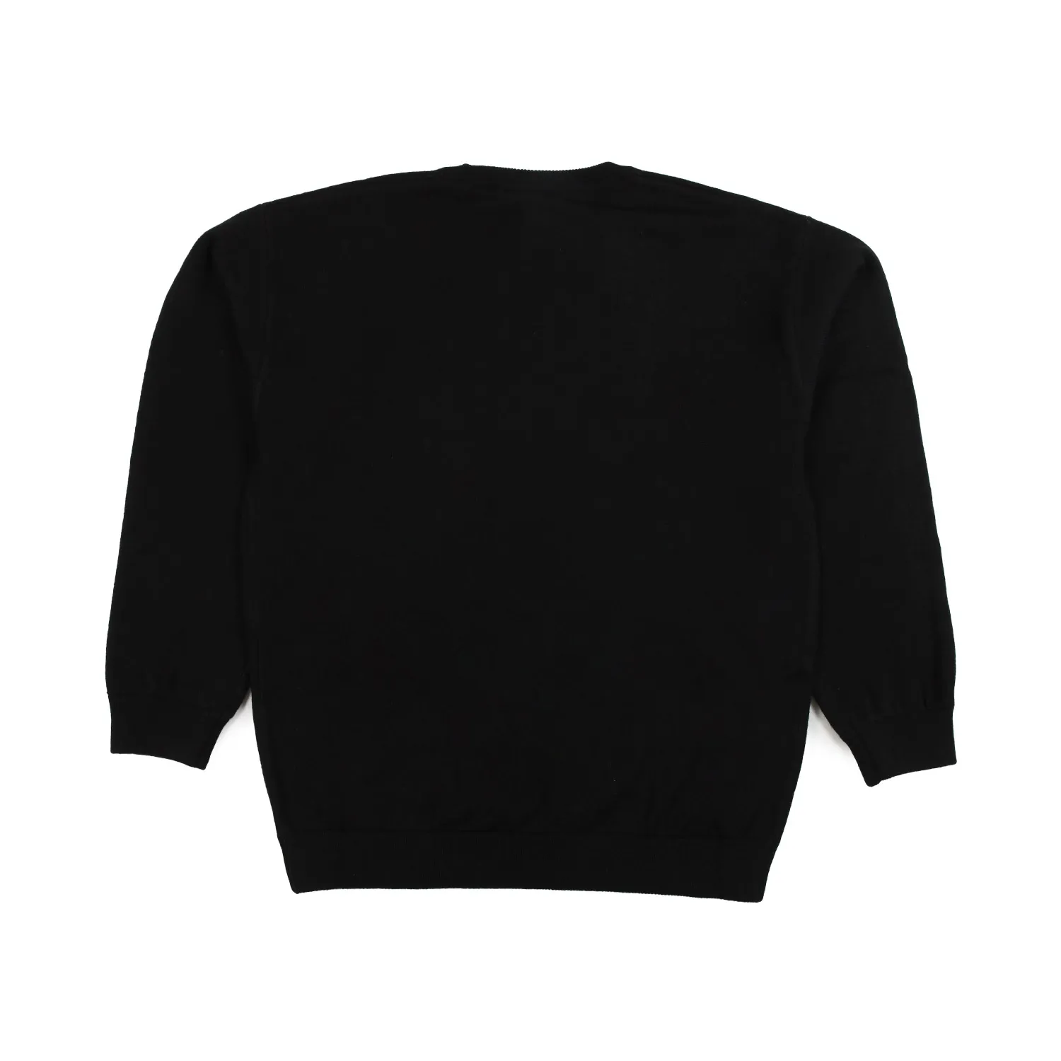 Maglione Nero Con Maxi Logo Bianco