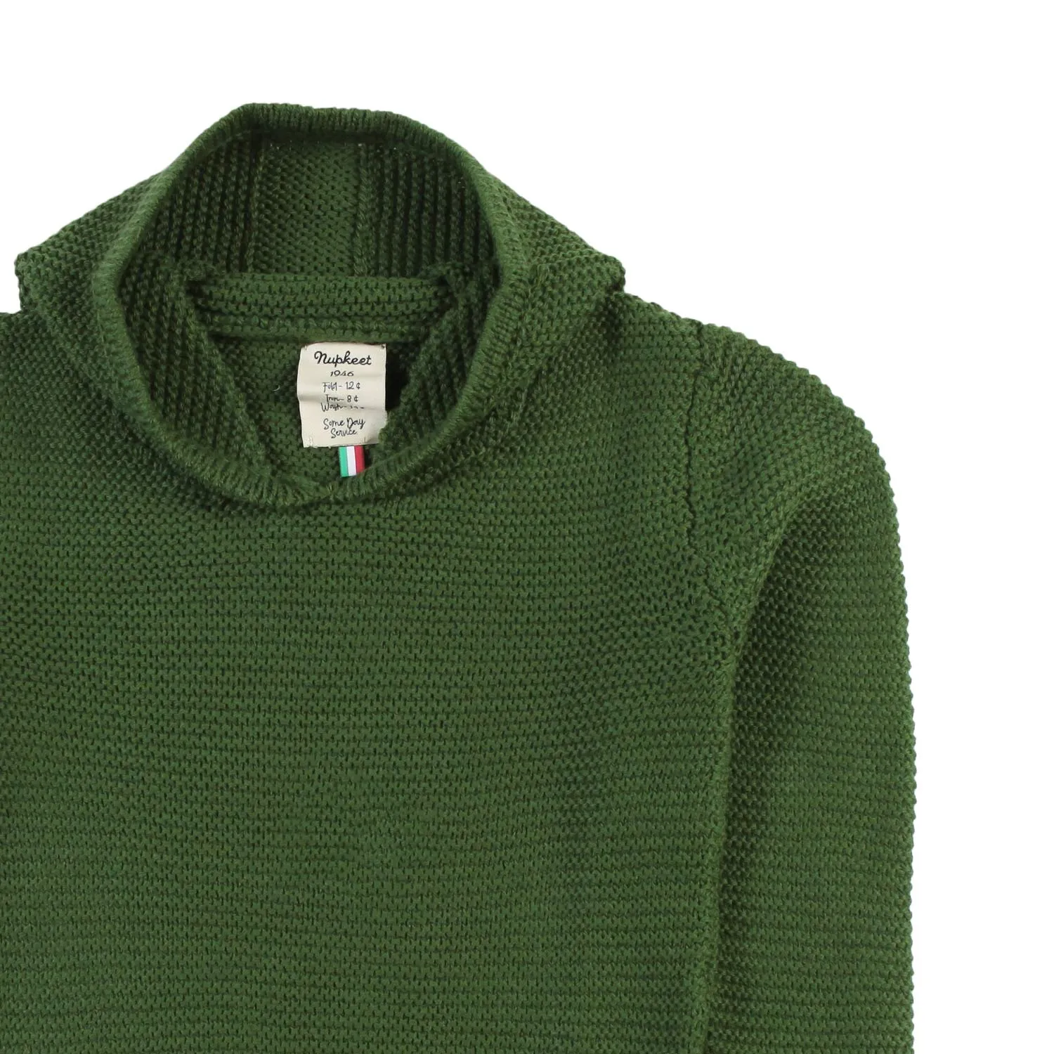 Maglione Nk Matese Verde Con Cappuccio