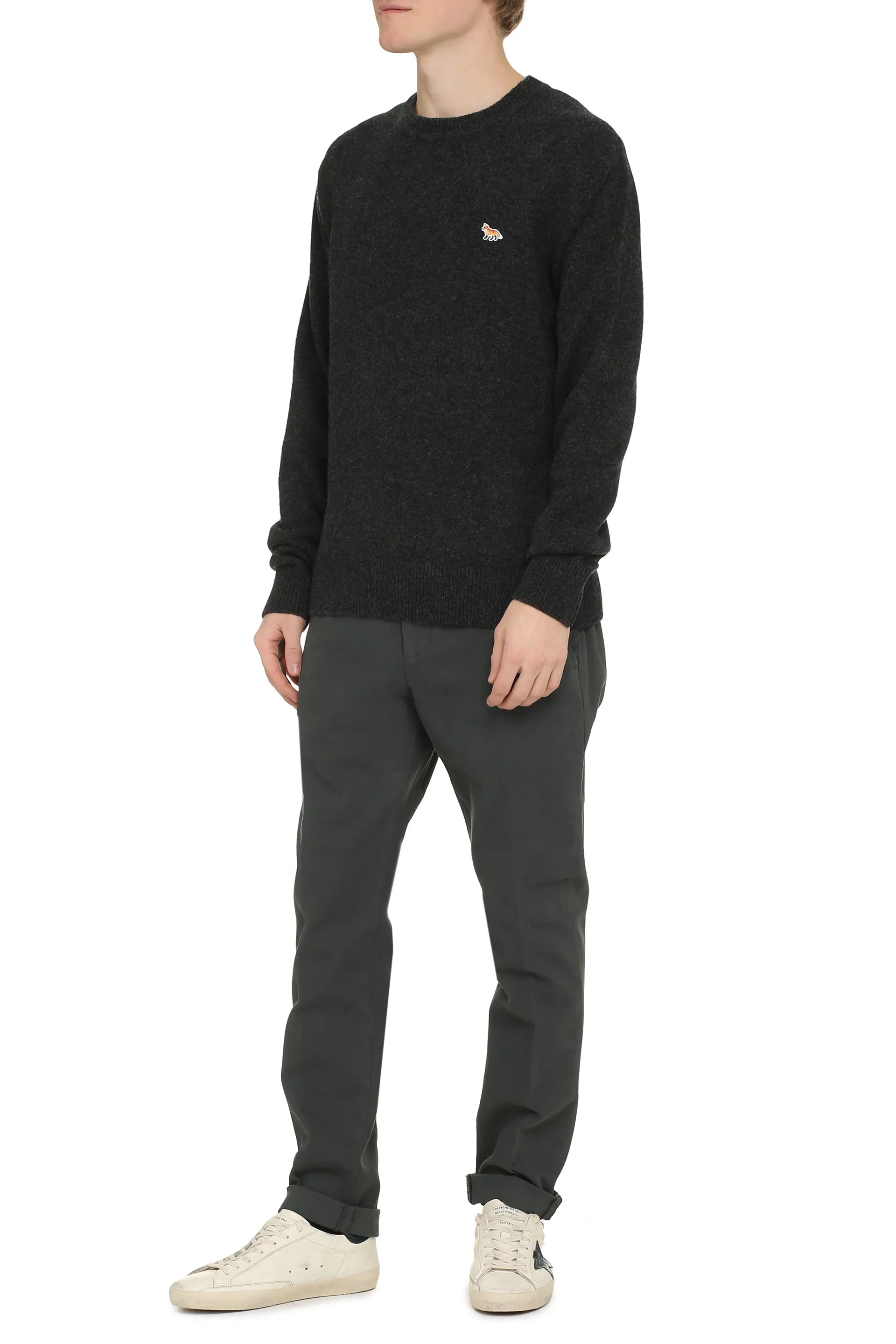 Maison Kitsuné Maglione girocollo in lana