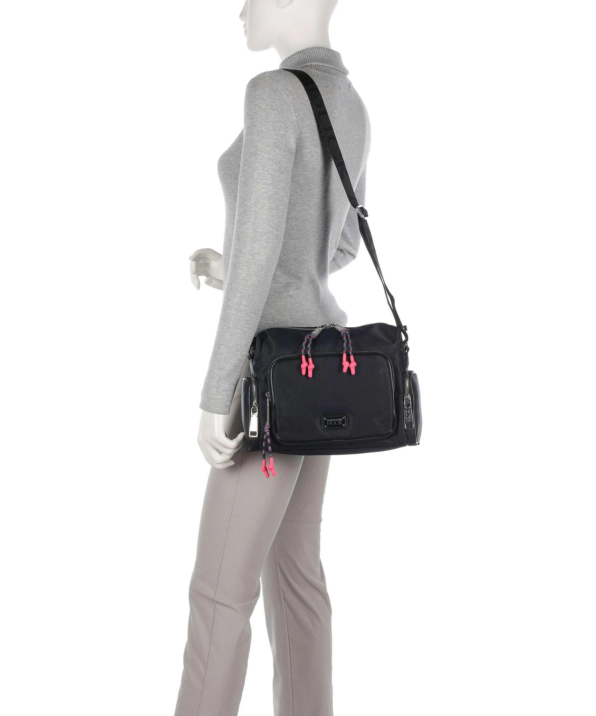  Mandarina Duck Style Borsa a spalla nylon nero  