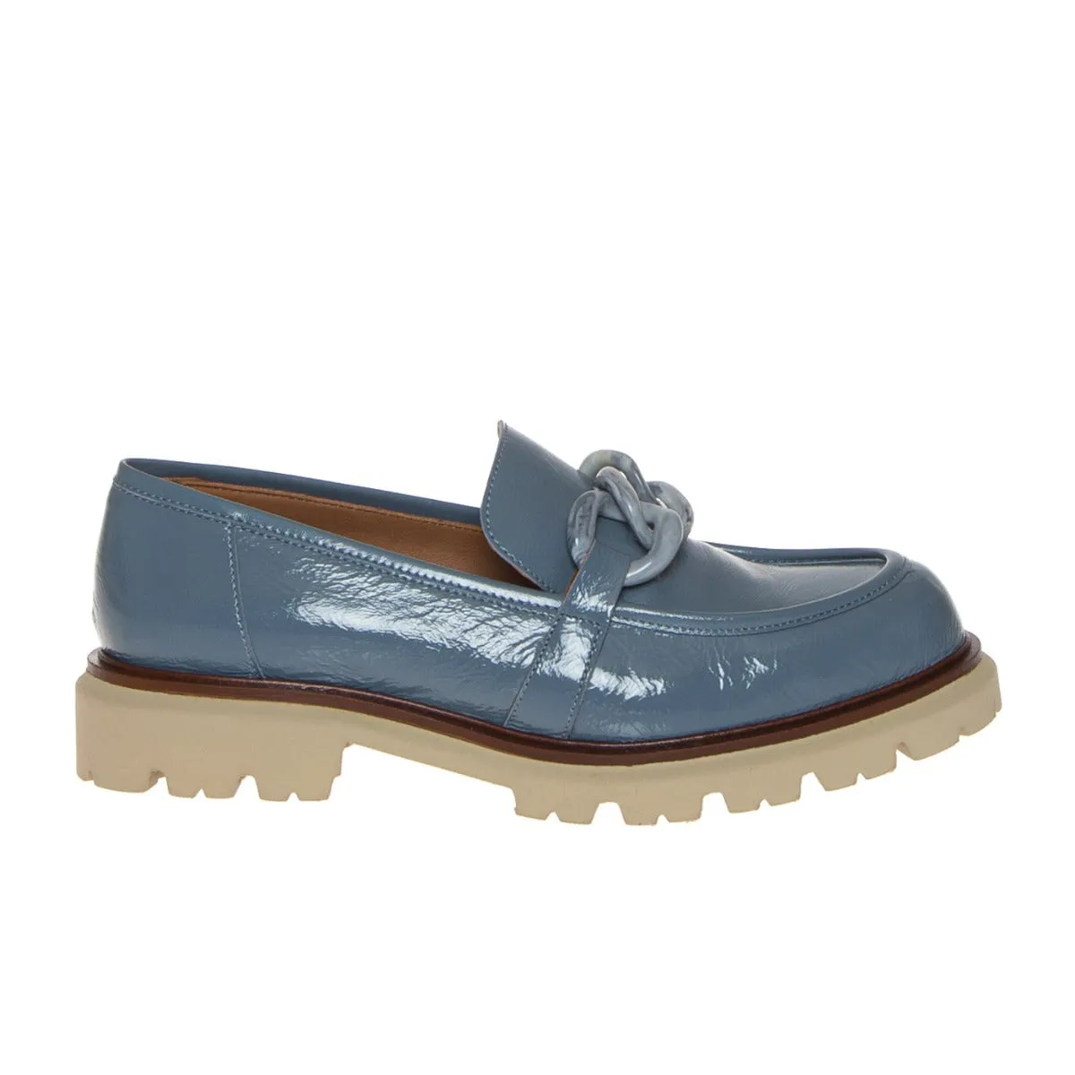 MAT20 3256 MOCASSINO DONNA CATENA AZZURRO  