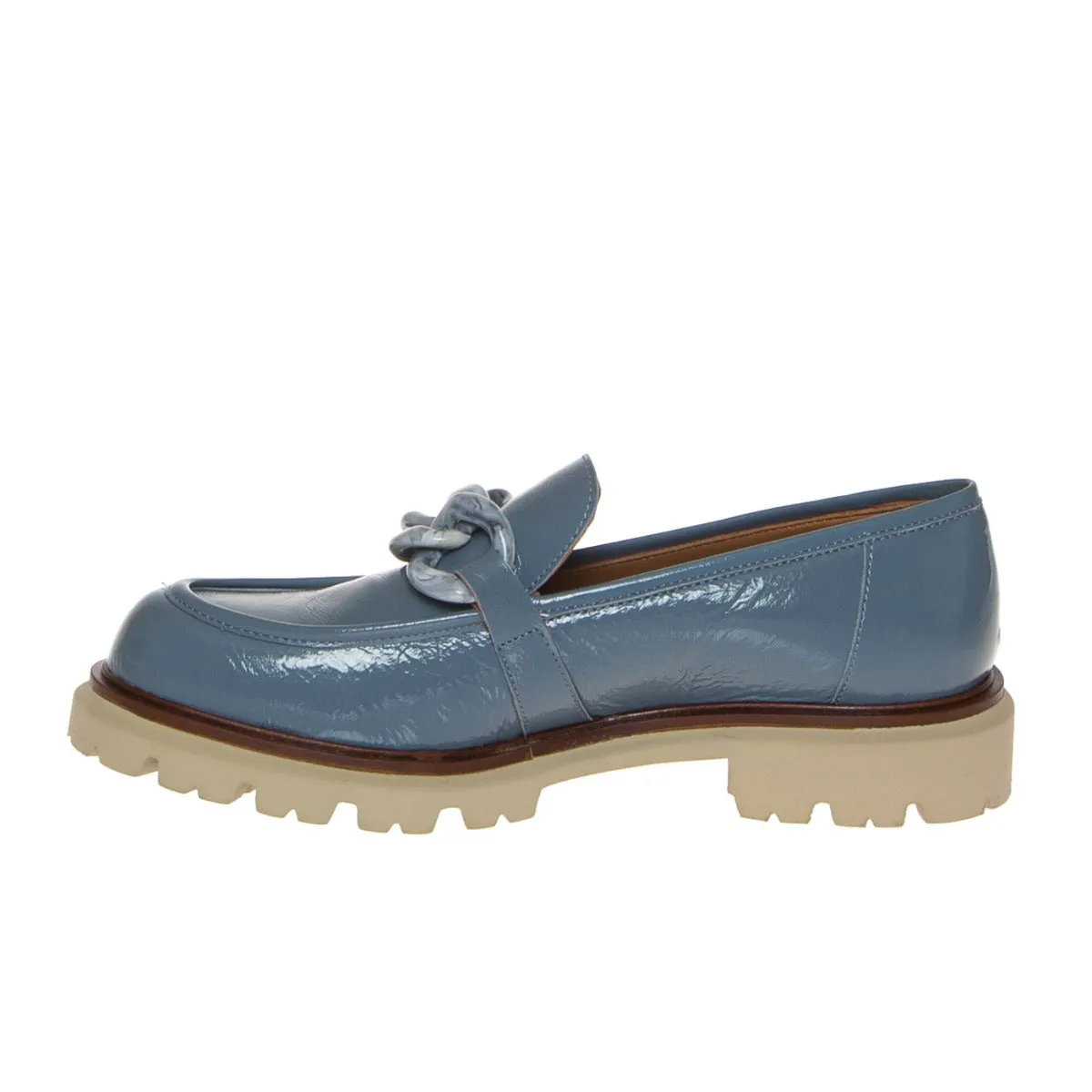 MAT20 3256 MOCASSINO DONNA CATENA AZZURRO  