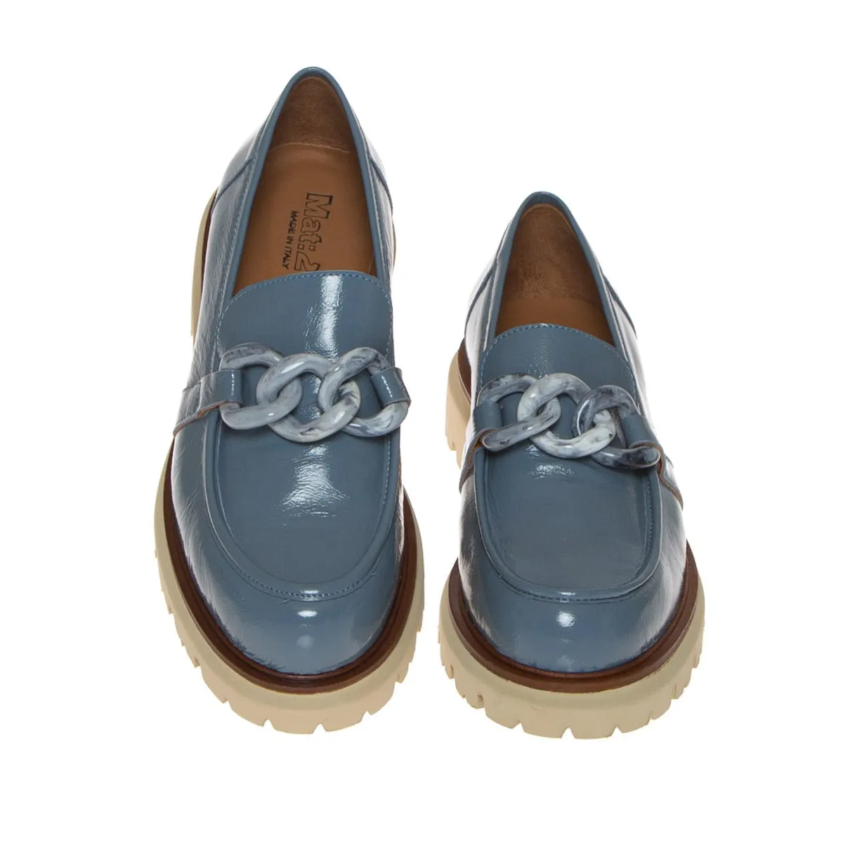 MAT20 3256 MOCASSINO DONNA CATENA AZZURRO  