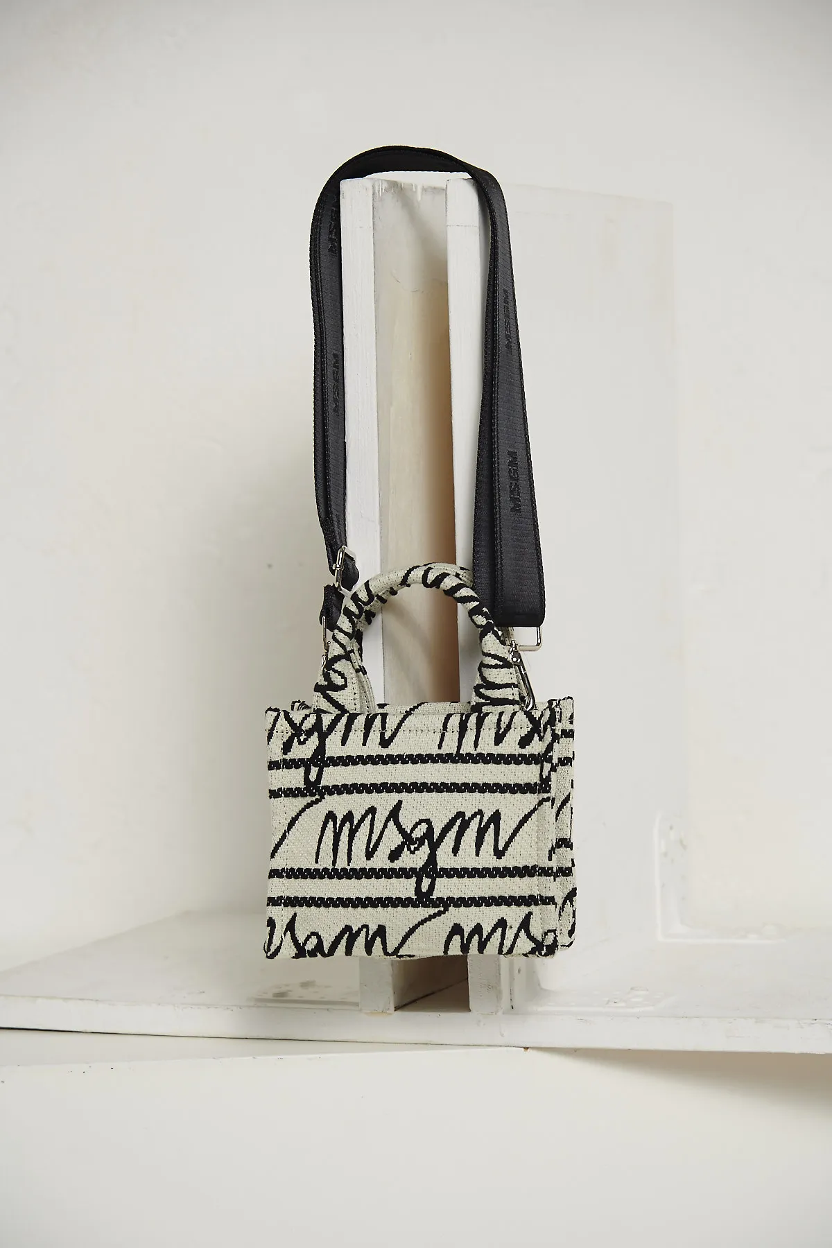 MSGM – Borsa piccola in tela con grafica logo