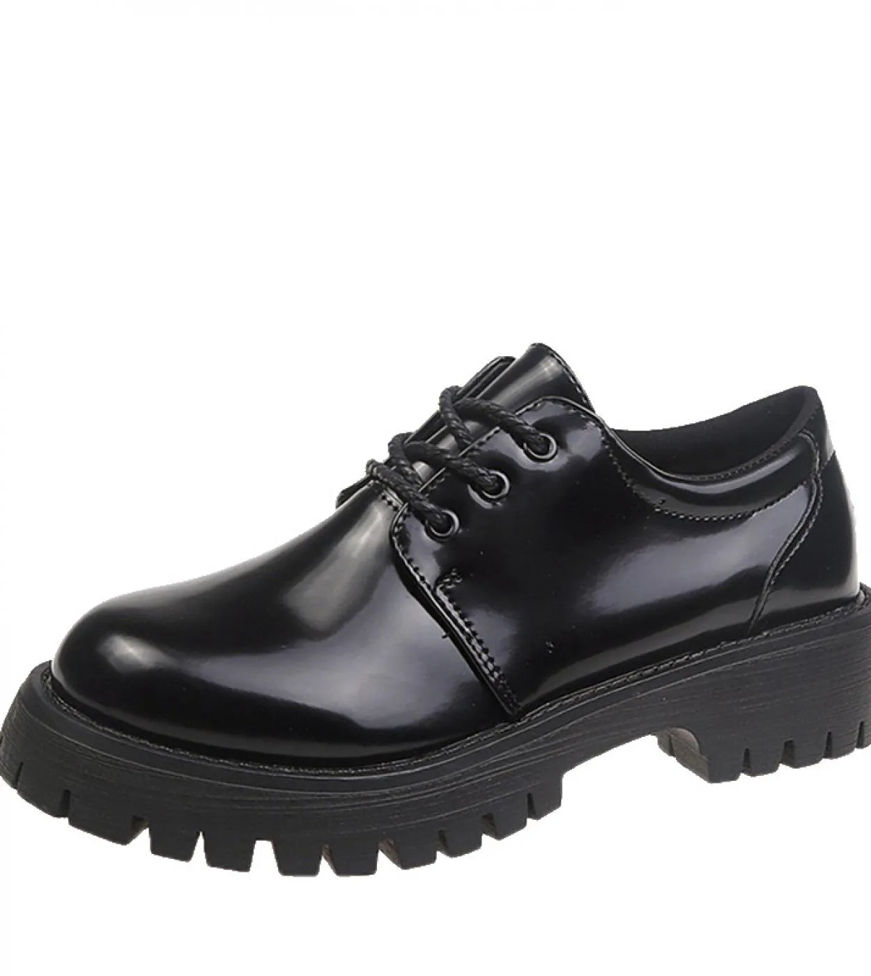 New Flower Ricama Scarpe in pelle Ned Donna Lace Up Punta tonda Scarpe derby Alluce Creepers britannici Brogure Flats For Wo