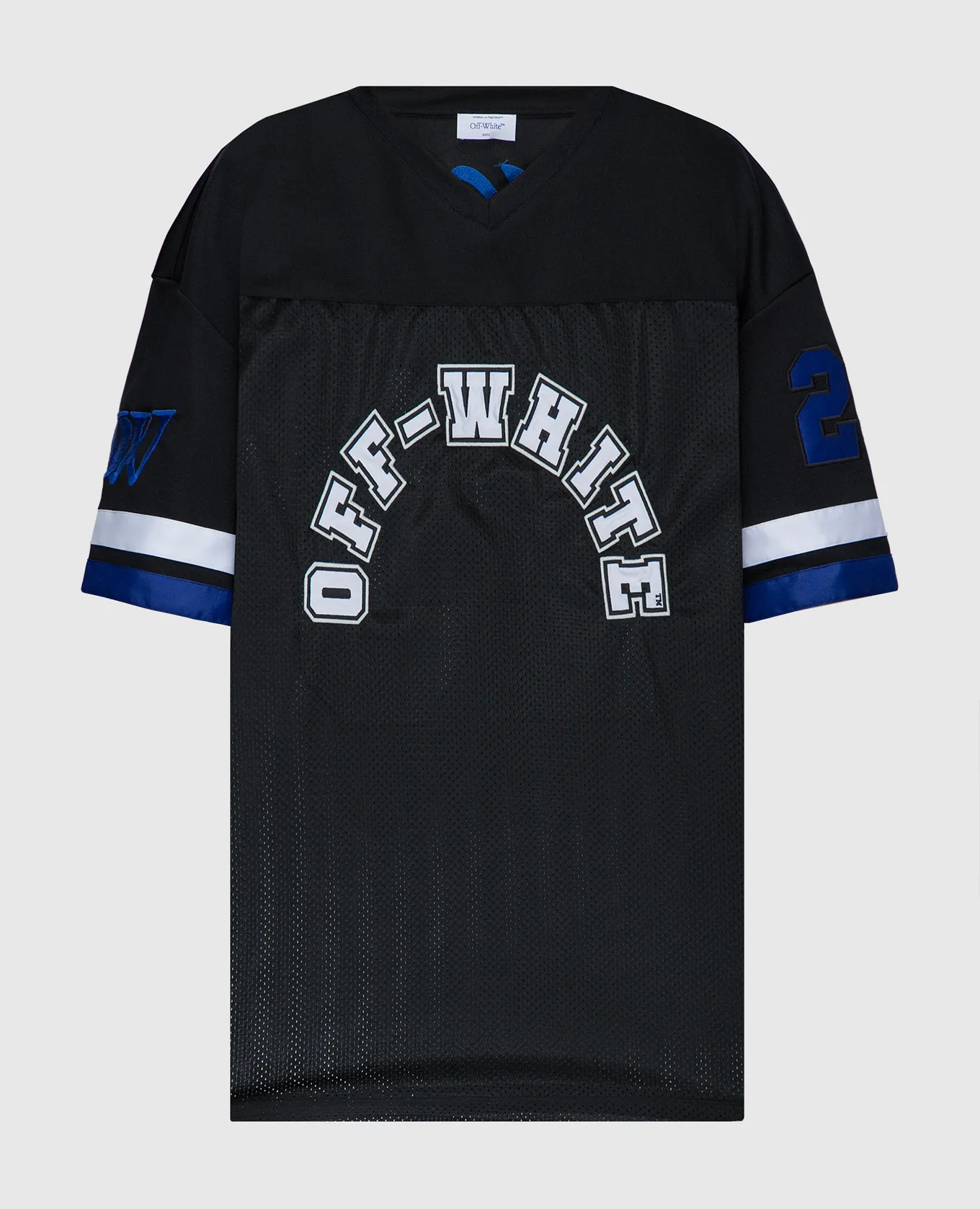 Off-White Maglietta nera Football Ow OMAA169S24JER001