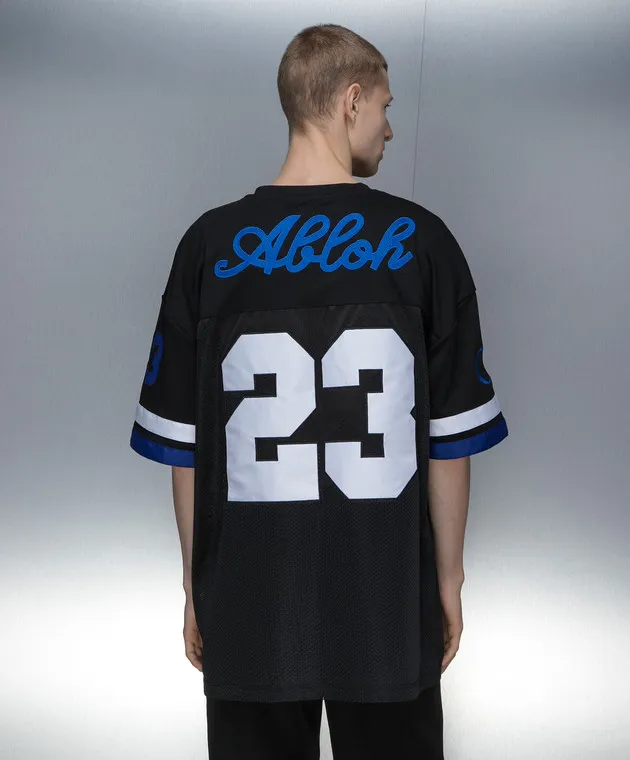 Off-White Maglietta nera Football Ow OMAA169S24JER001