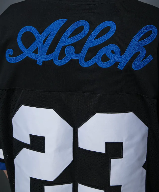 Off-White Maglietta nera Football Ow OMAA169S24JER001