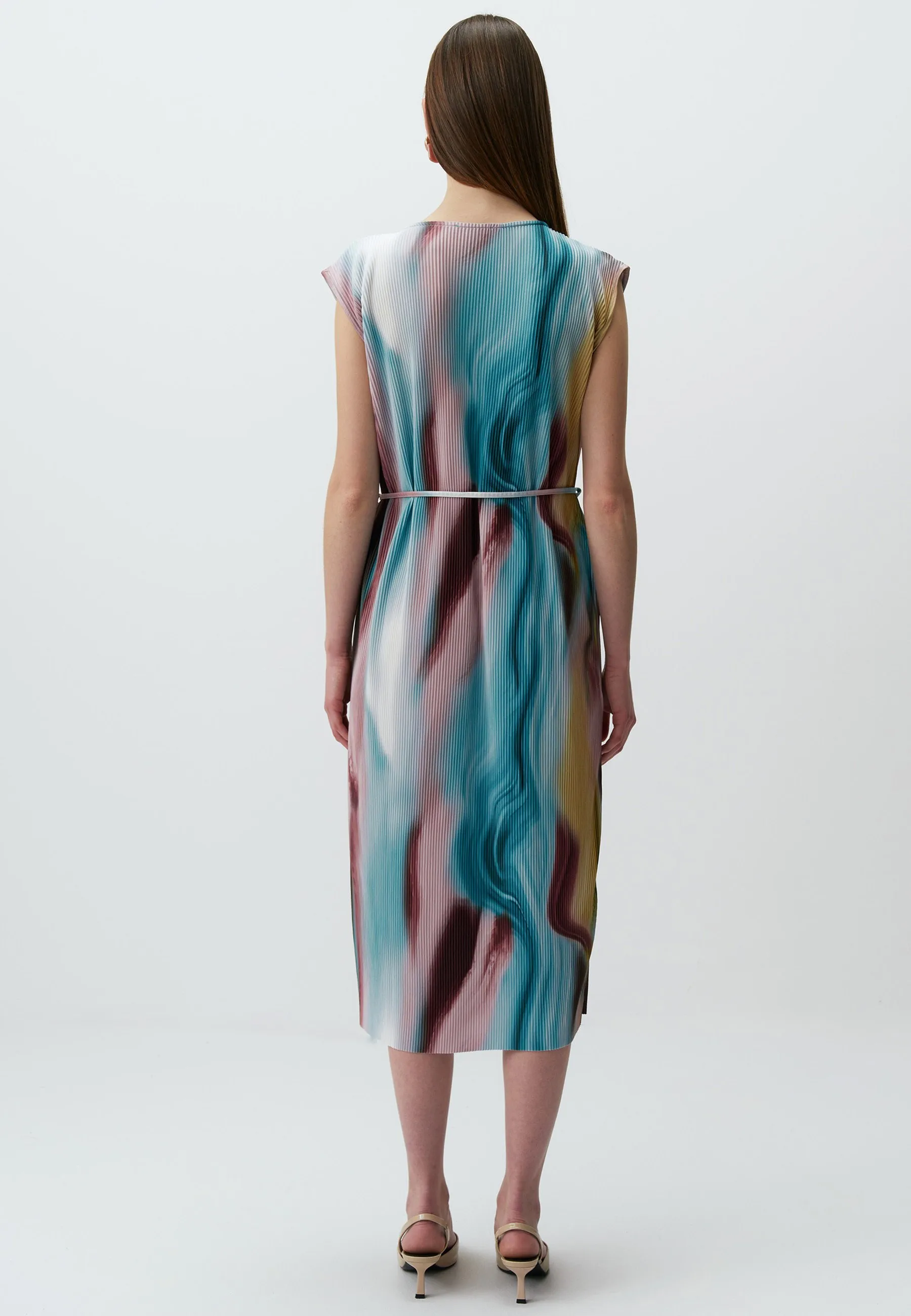 PATTERNED PLEATED MIDI  - Vestito estivo