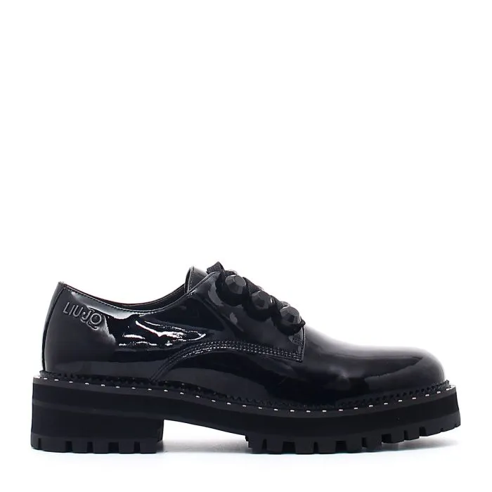 PINK 100 DERBY PATENT BLACK BLACK