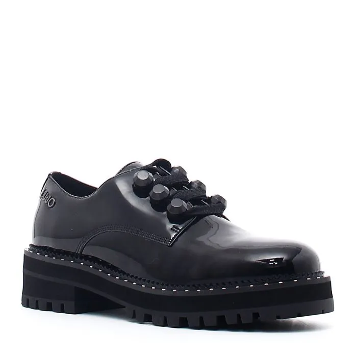 PINK 100 DERBY PATENT BLACK BLACK