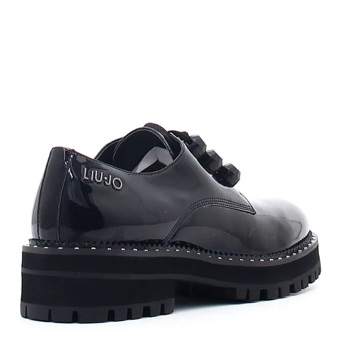 PINK 100 DERBY PATENT BLACK BLACK
