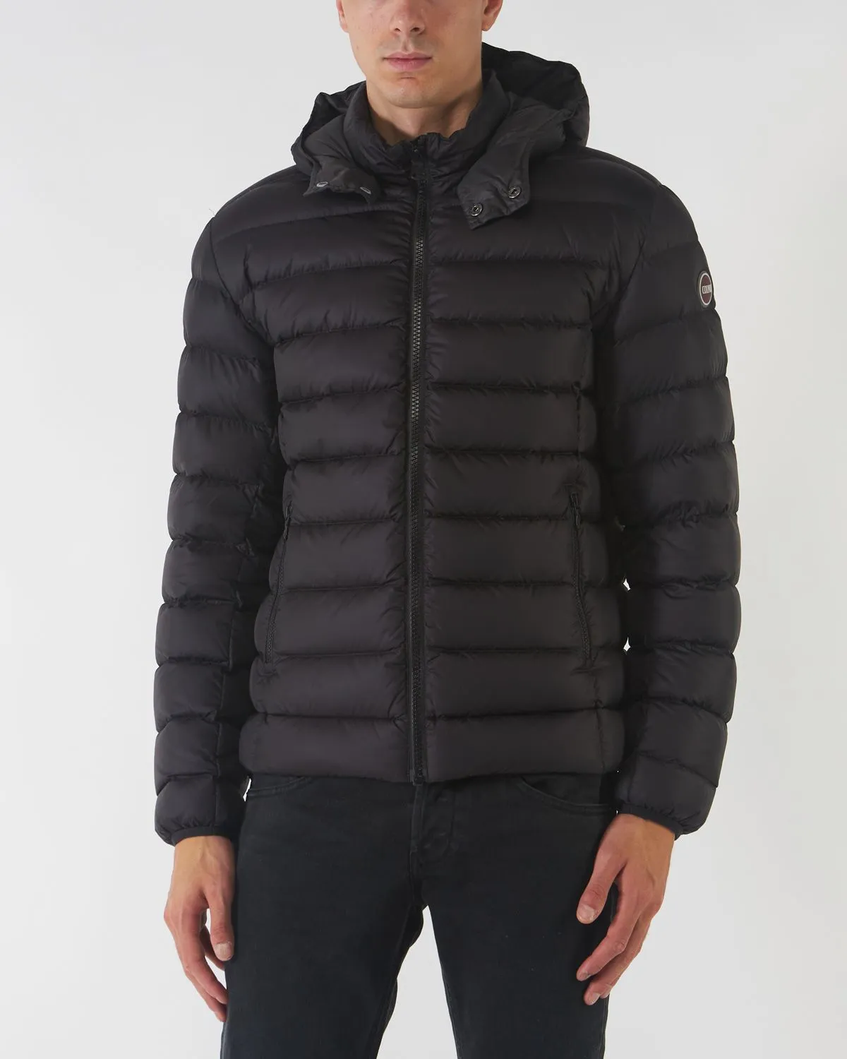 Piumino Concrete Nero con Cappuccio