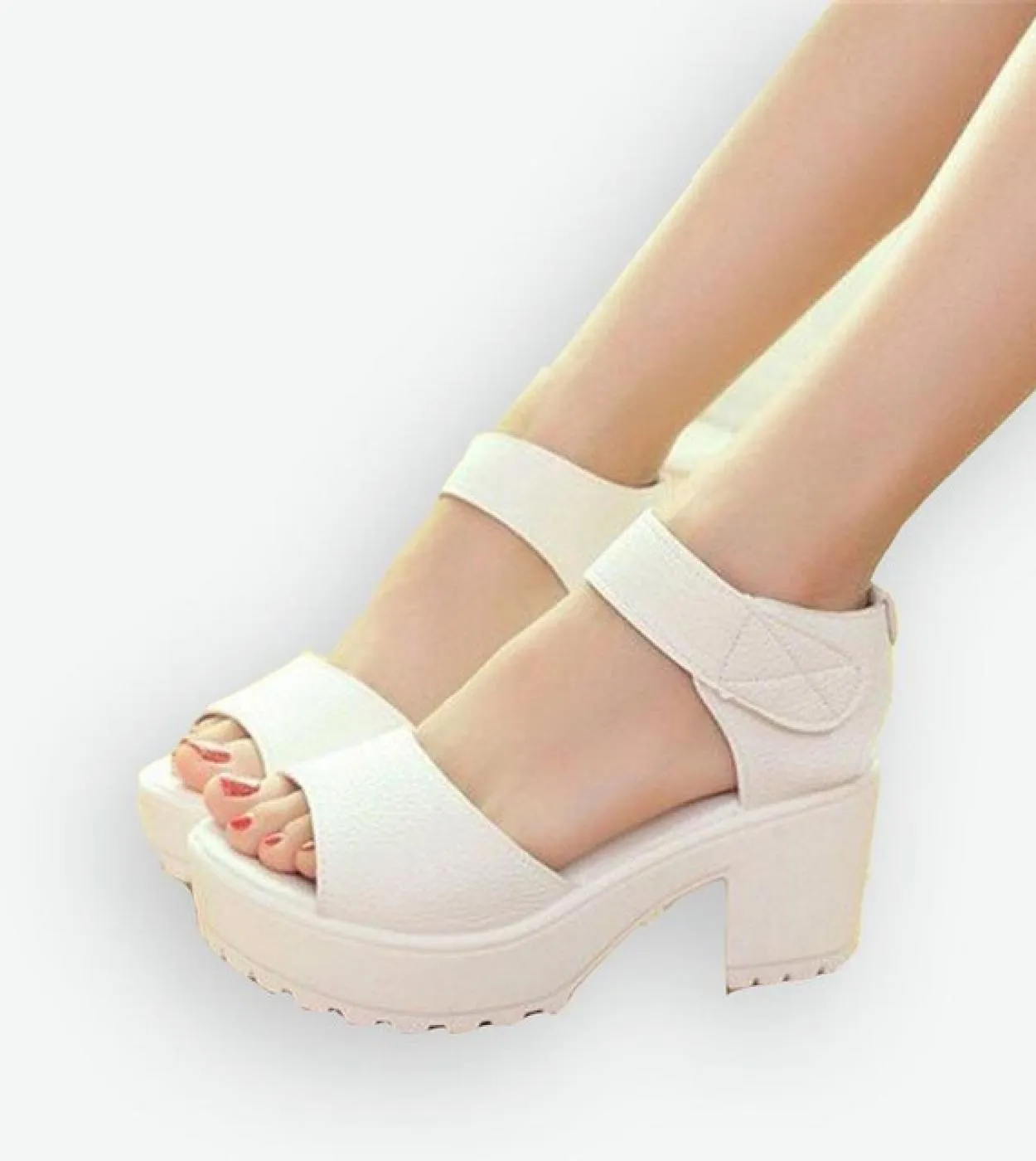 Platform White Sandals Women  Platform Heeled Sandals White  Shoes Woman 2023
