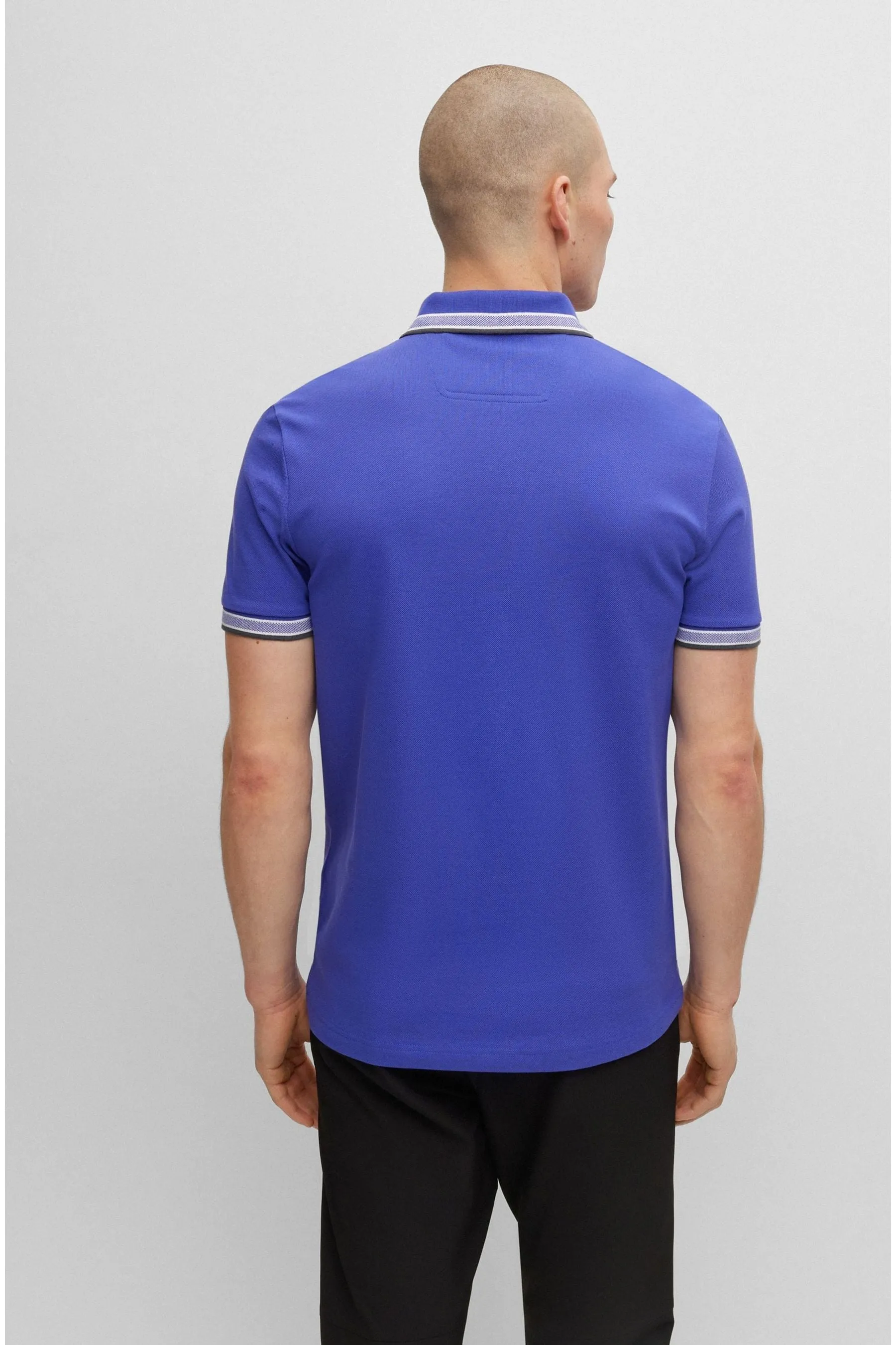 Polo BOSS in cotone con punta in paddy    