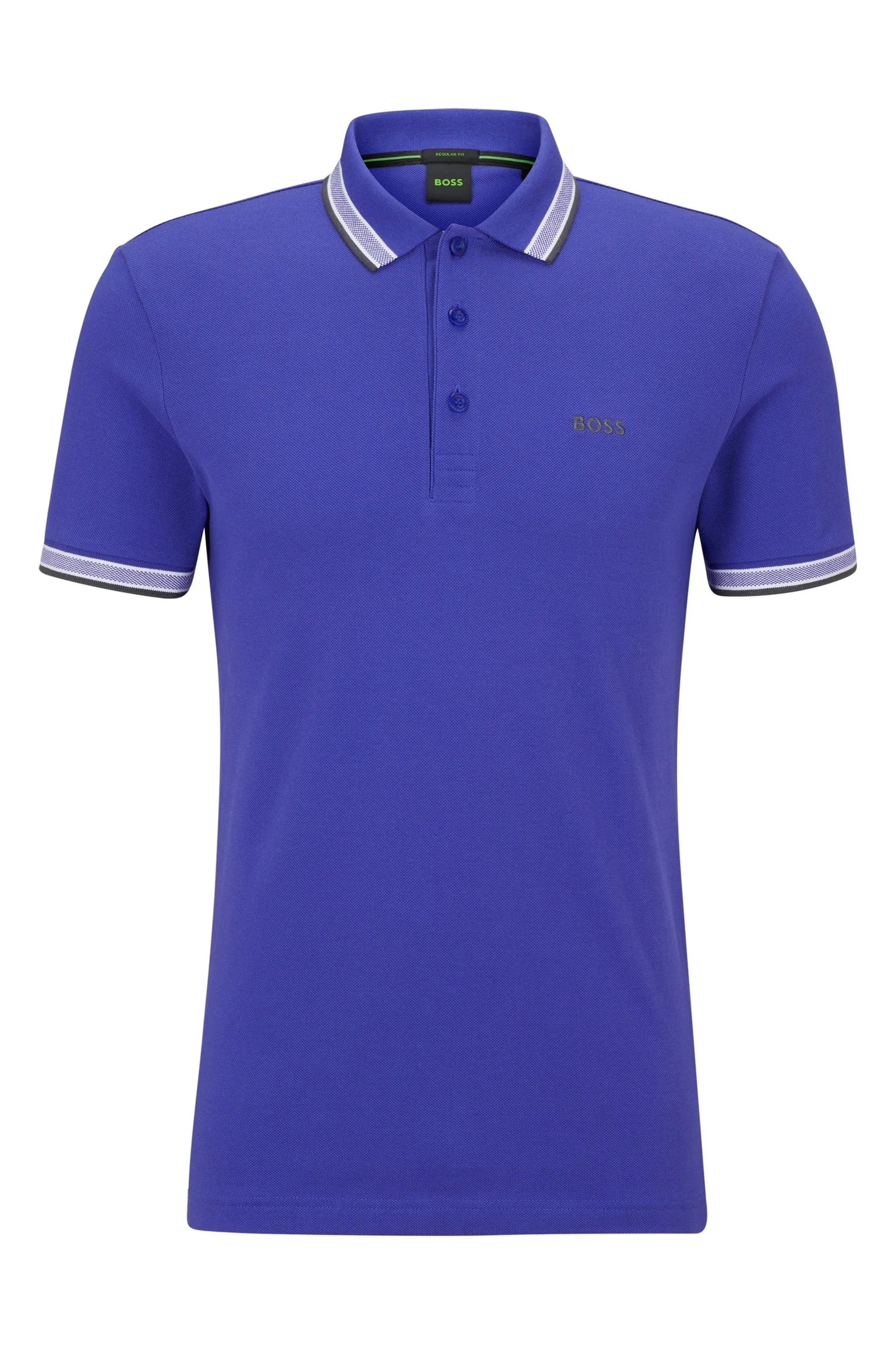 Polo BOSS in cotone con punta in paddy    