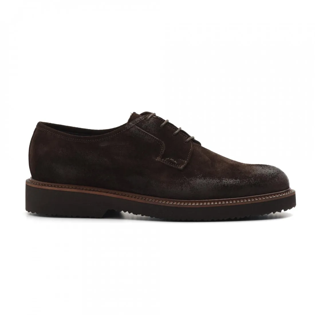 Scarpa derby in morbido camoscio ingrassato