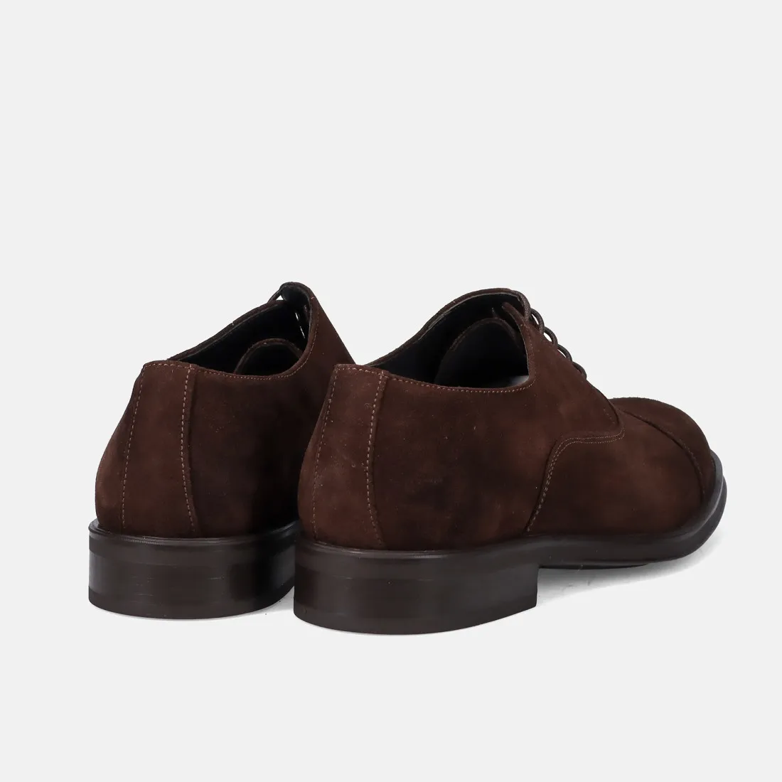Scarpa Derby Sangiorgio in camoscio marrone