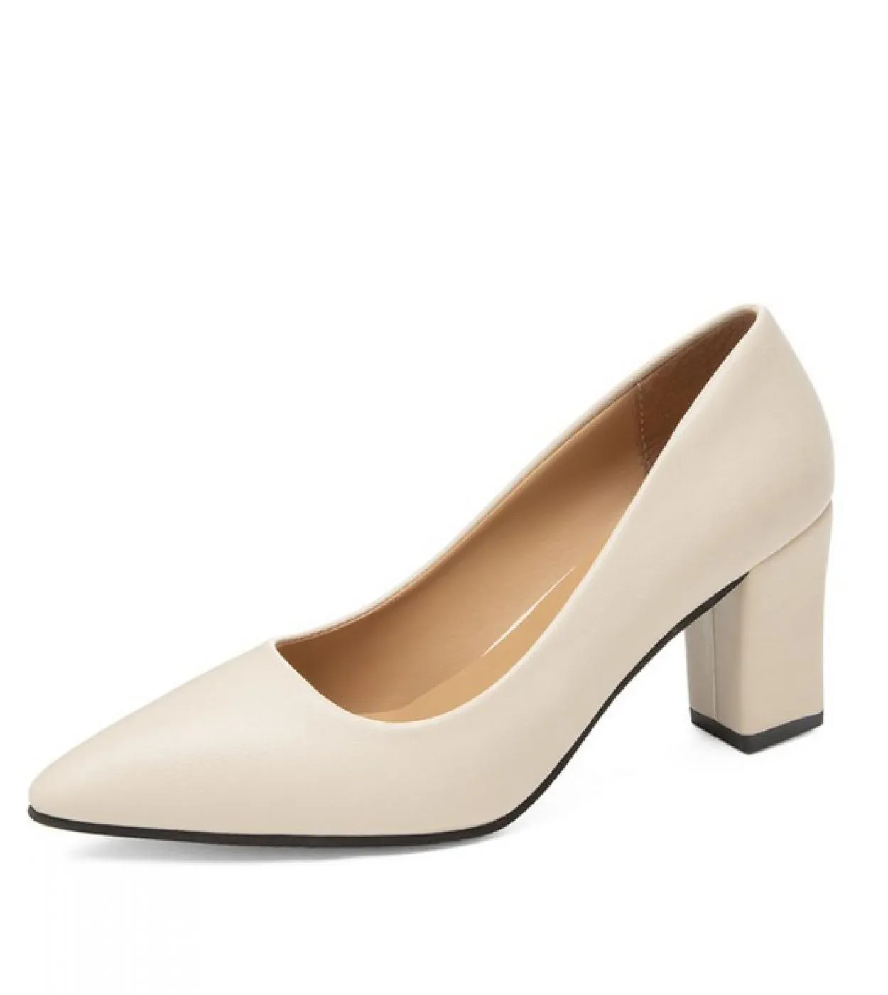 Scarpe a punta Donna Tacco quadrato Scarpe bianche Décolleté da sposa da donna Scarpe da donna Décolleté bianchi