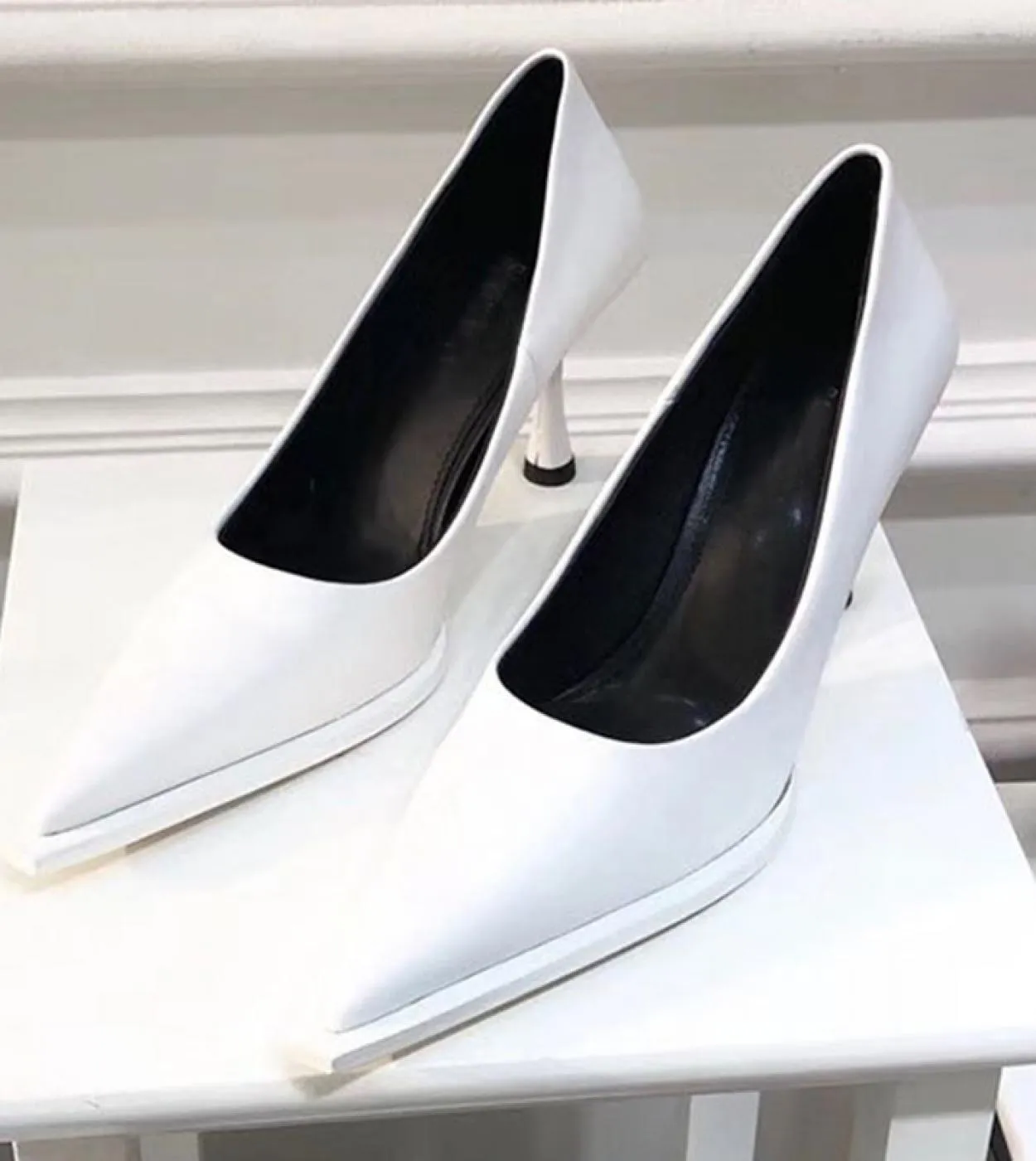 Scarpe da sposa bianche con plateau Décolleté con plateau bianco Décolleté con plateau bianco da sposa