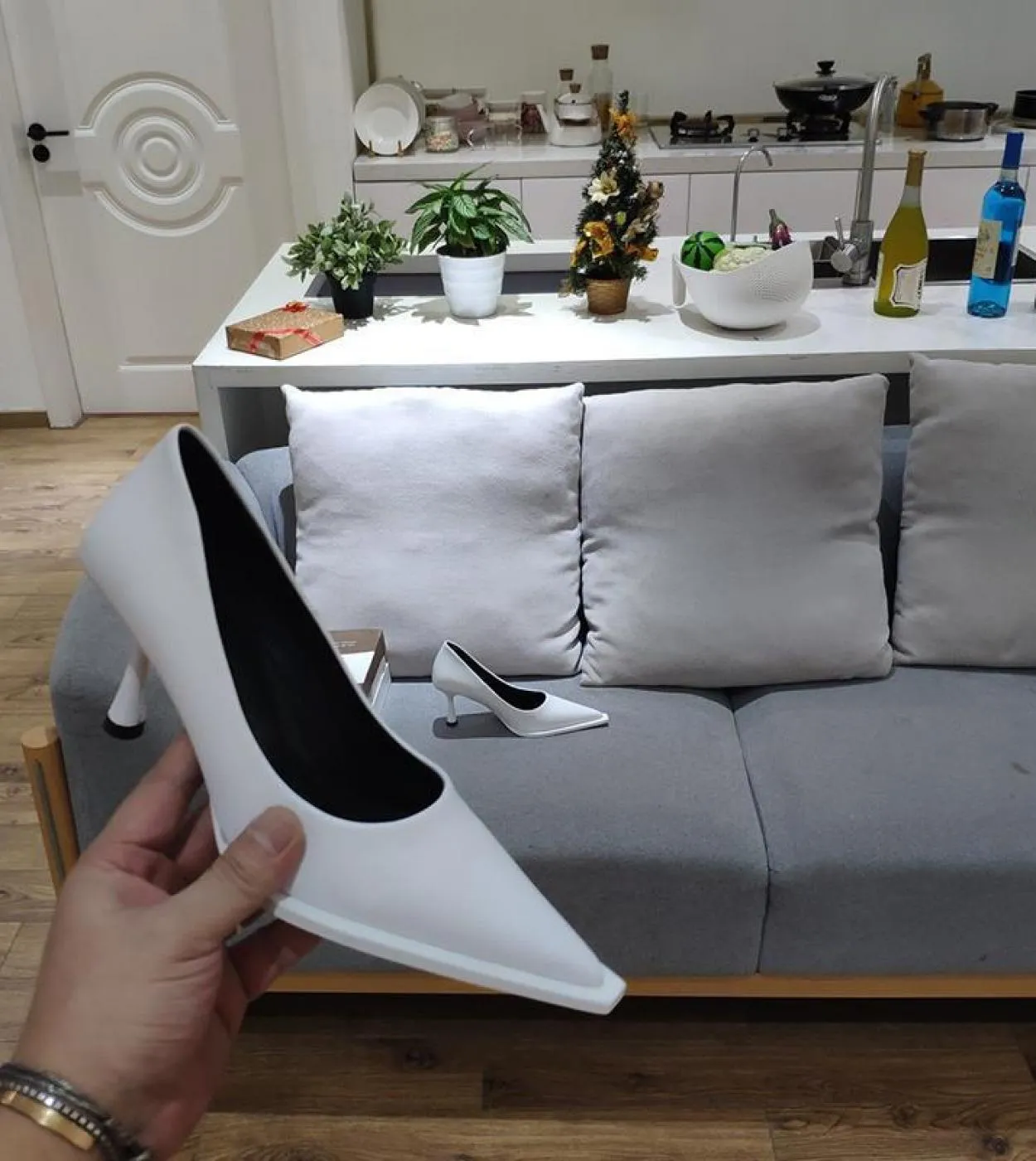 Scarpe da sposa bianche con plateau Décolleté con plateau bianco Décolleté con plateau bianco da sposa