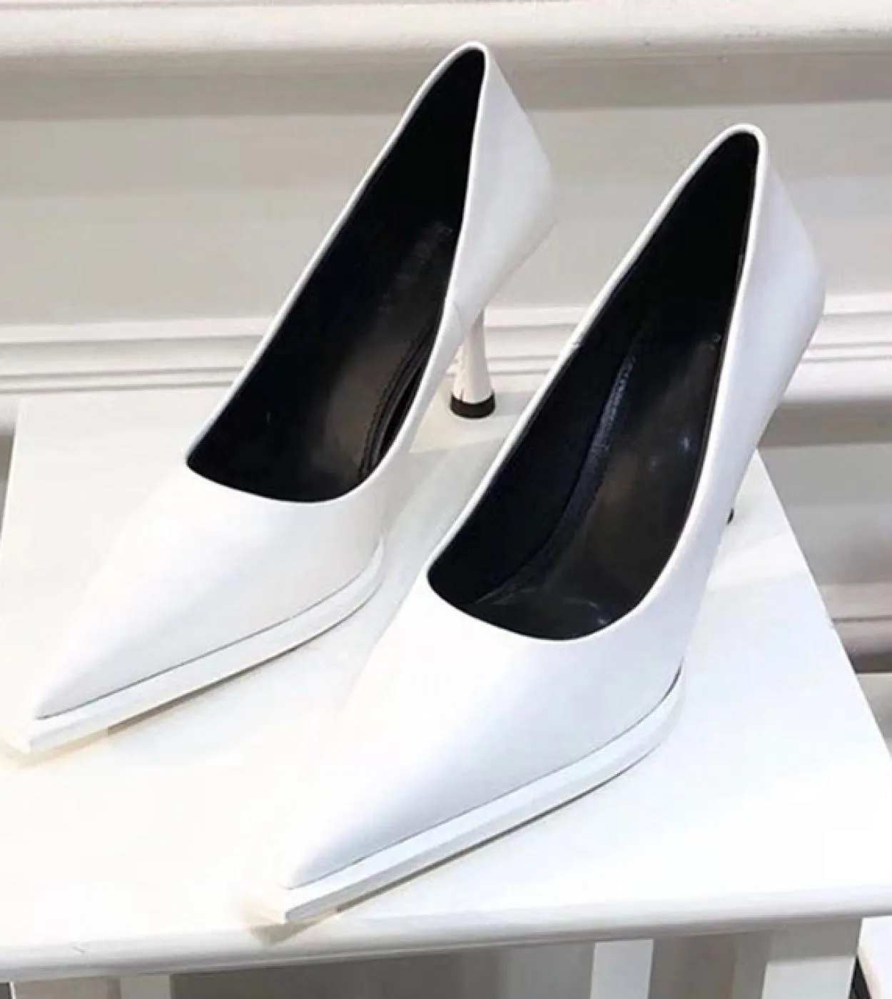 Scarpe da sposa bianche con plateau Décolleté con plateau bianco Décolleté con plateau bianco da sposa