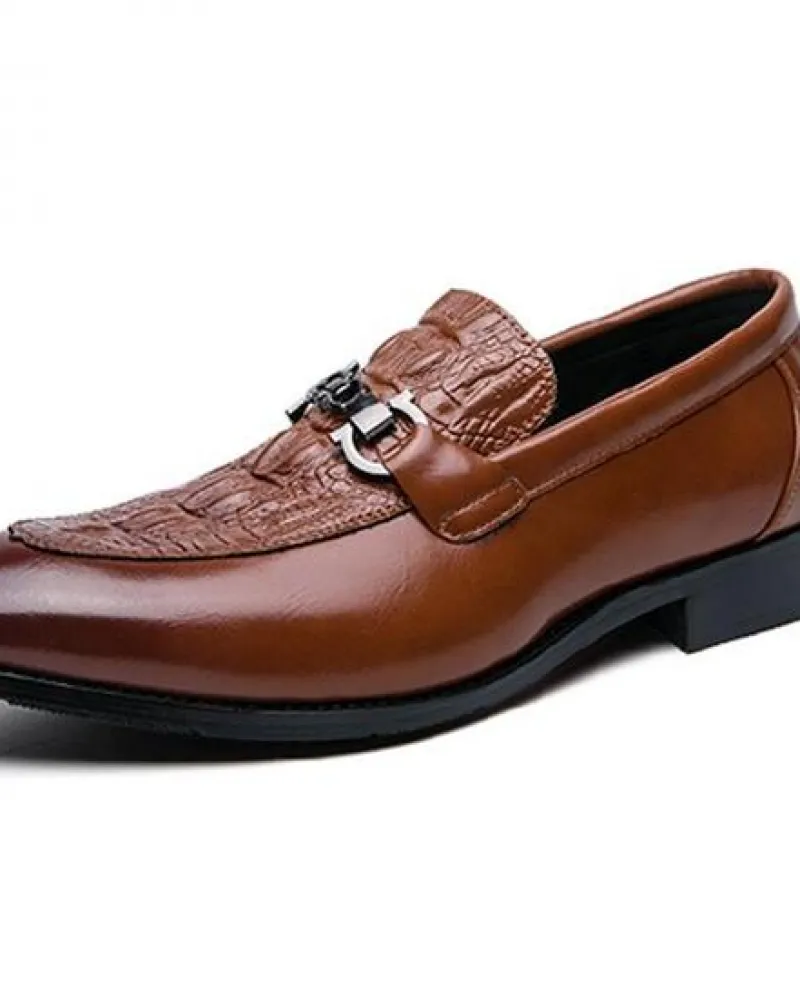 Scarpe da sposa da uomo a punta con motivo coccodrillo Scarpe oxford Abito da uomo Prom Homecoming Scarpe da uomo Sapato Social