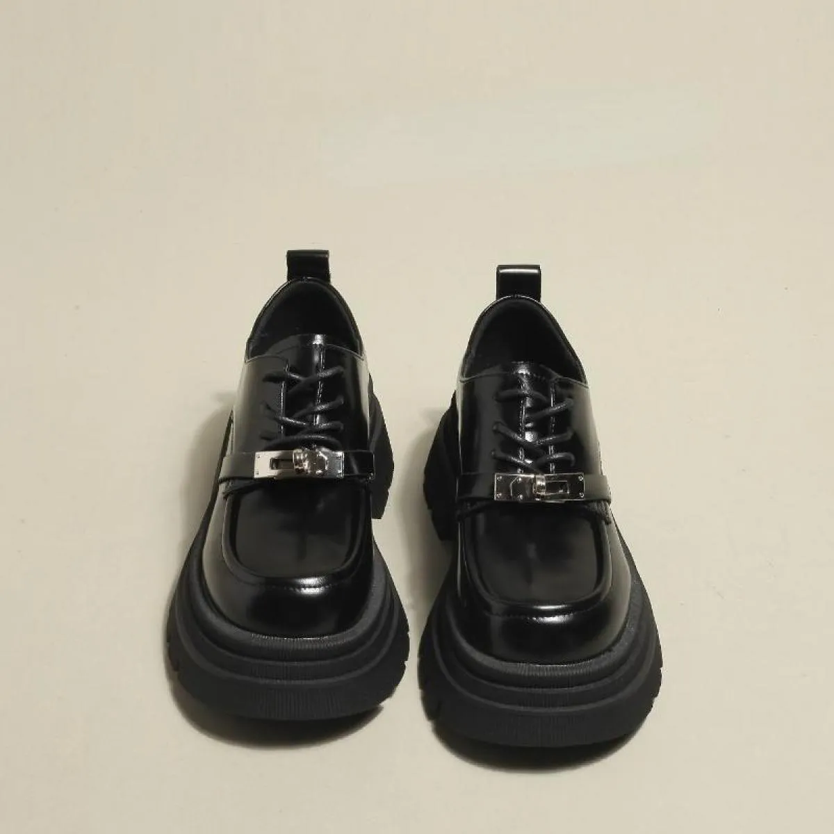 Scarpe derby da donna con punta tonda stile britannico All-match Scarpe da ginnastica casual da donna autunnali Mocassini bassi