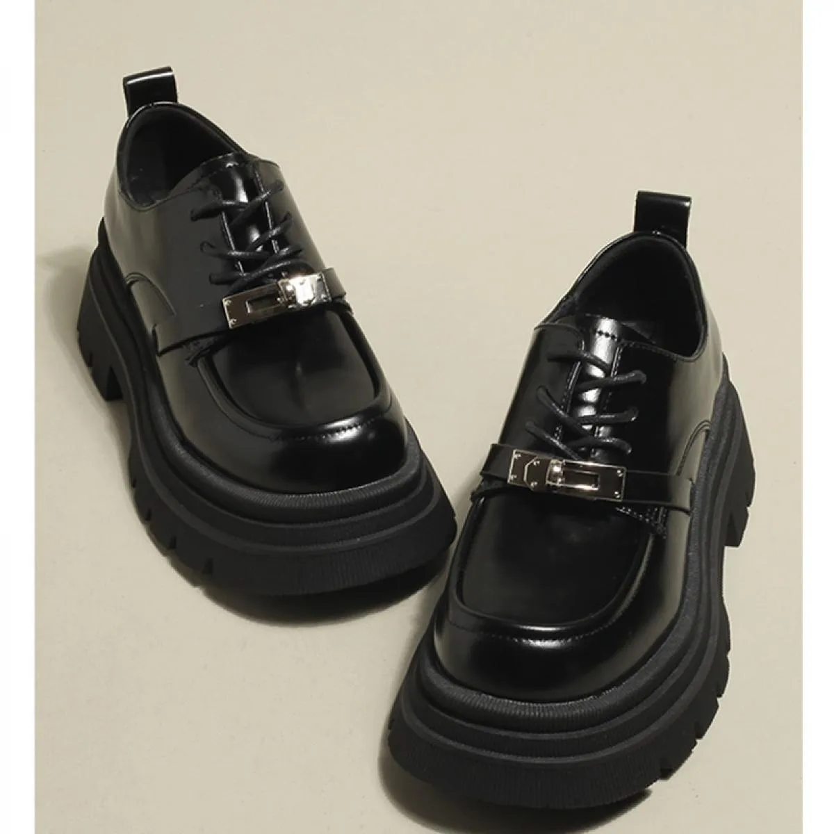 Scarpe derby da donna con punta tonda stile britannico All-match Scarpe da ginnastica casual da donna autunnali Mocassini bassi