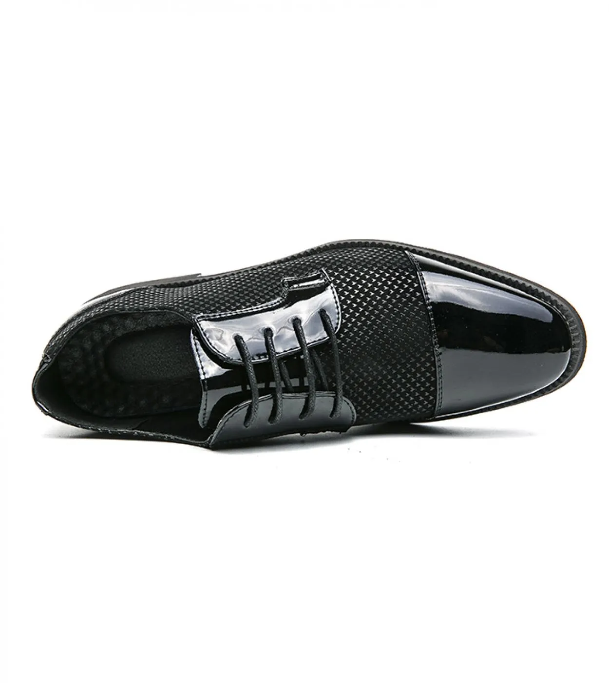 Scarpe derby Scarpe da uomo Personalità britannica Trama Cuciture in pu Pizzo a punta di ala Moda Casual Festa di nozze Abito qu