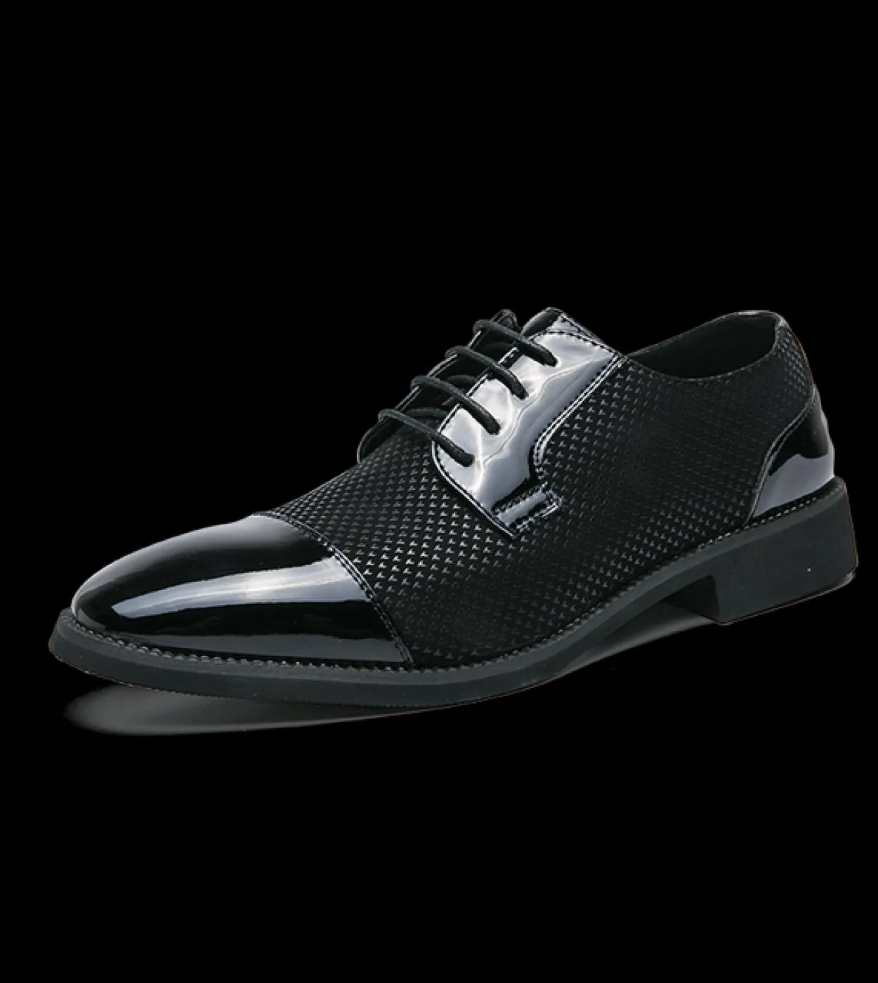 Scarpe derby Scarpe da uomo Personalità britannica Trama Cuciture in pu Pizzo a punta di ala Moda Casual Festa di nozze Abito qu