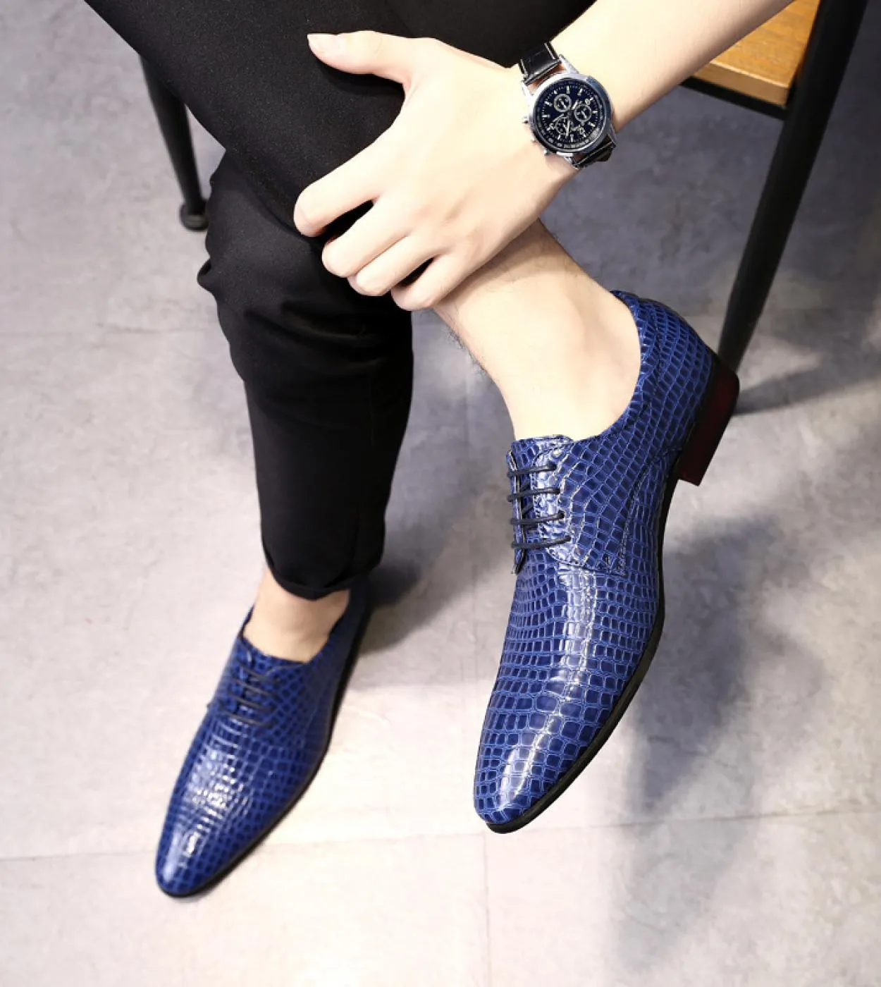 Scarpe derby Scarpe da uomo Pu tinta unita Fashion Business Casual Party Quotidiano Classico Modello serpente a punta Abito con