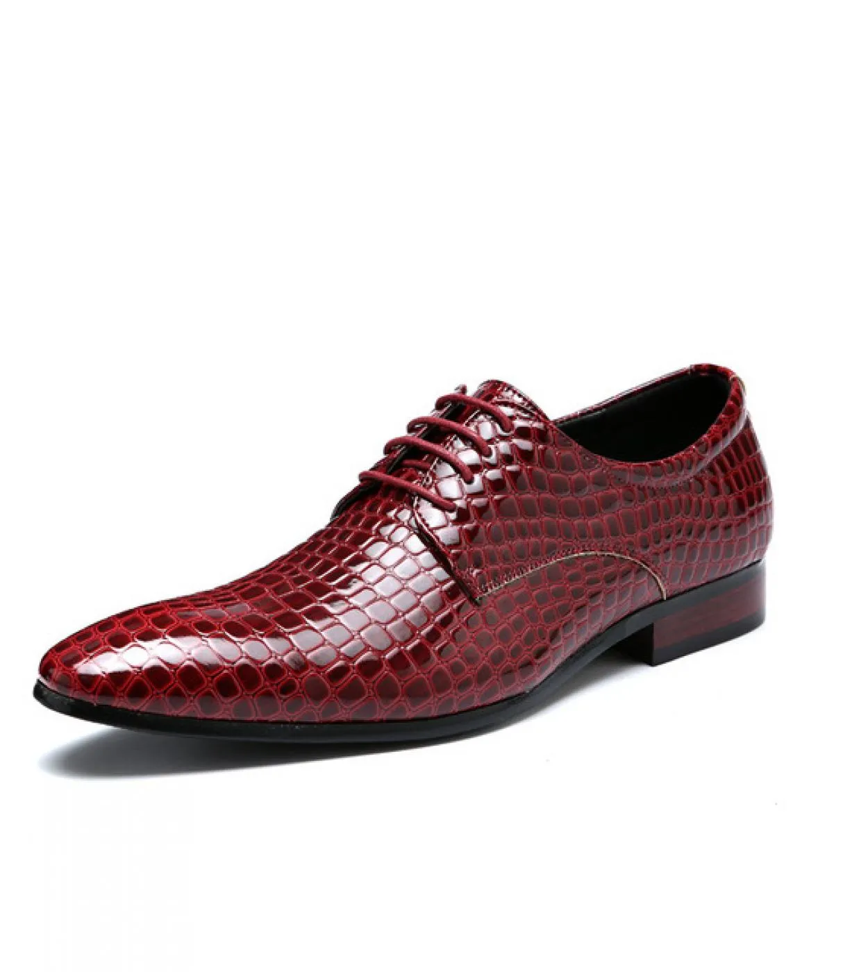Scarpe derby Scarpe da uomo Pu tinta unita Fashion Business Casual Party Quotidiano Classico Modello serpente a punta Abito con