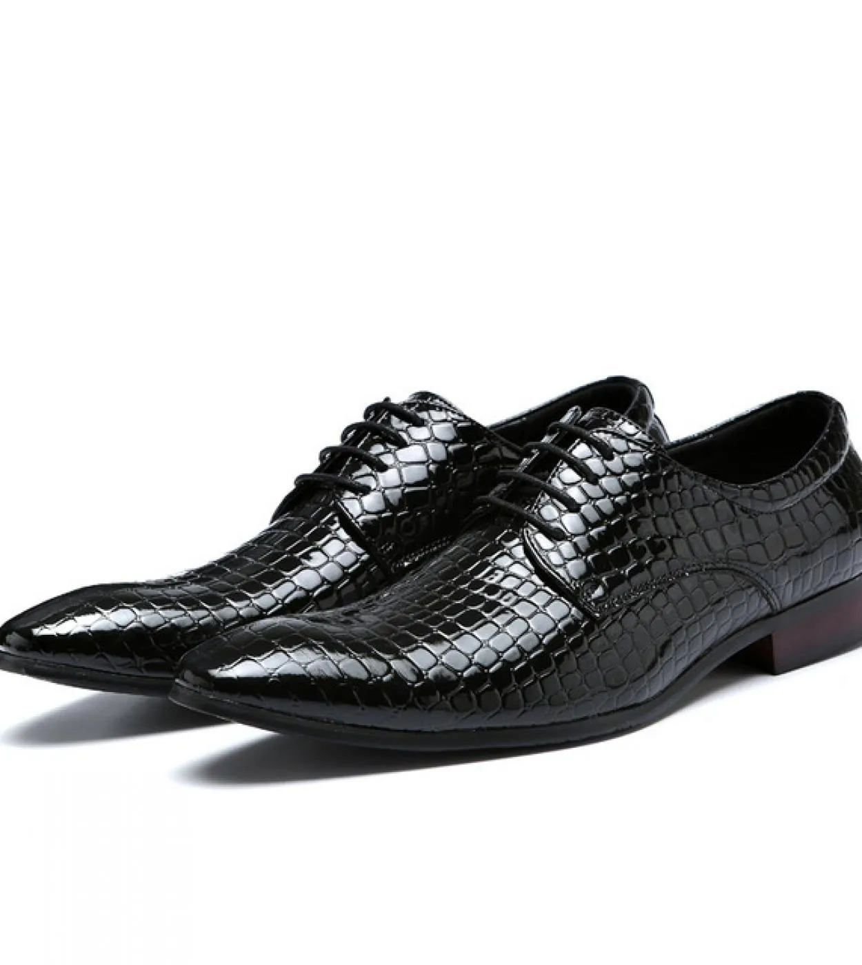 Scarpe derby Scarpe da uomo Pu tinta unita Fashion Business Casual Party Quotidiano Classico Modello serpente a punta Abito con
