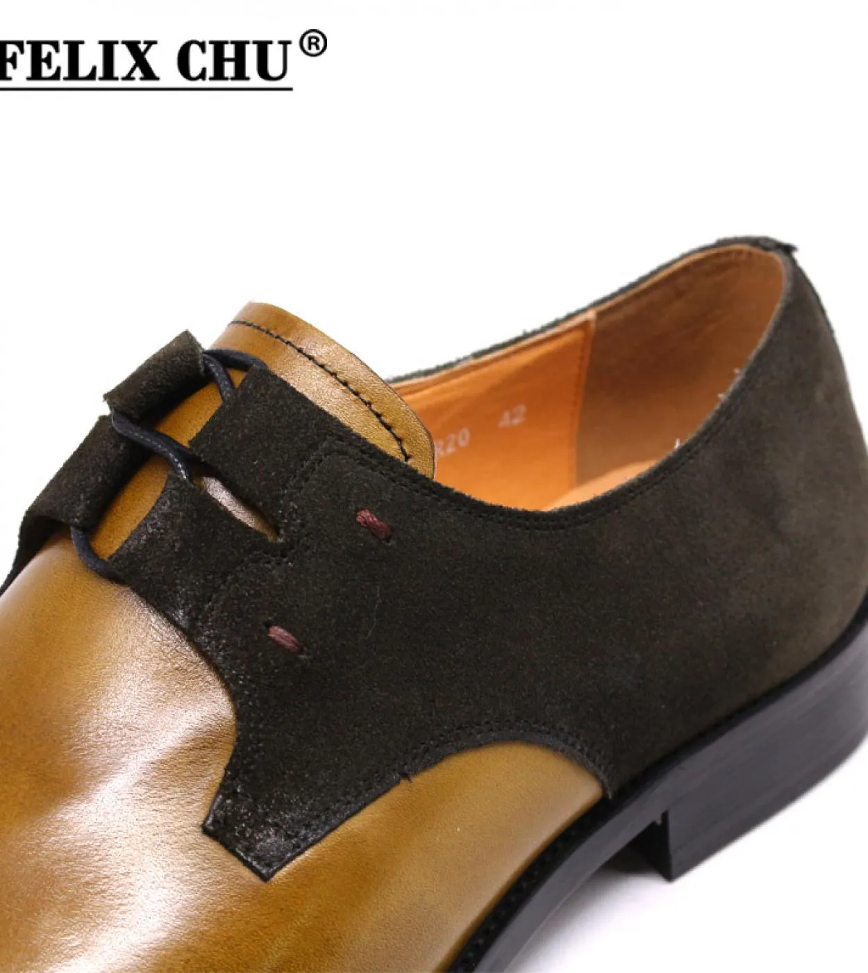 Scarpe eleganti da uomo fatte a mano con punta liscia Scarpe derby formali da matrimonio in vera pelle scamosciata verde oliva c