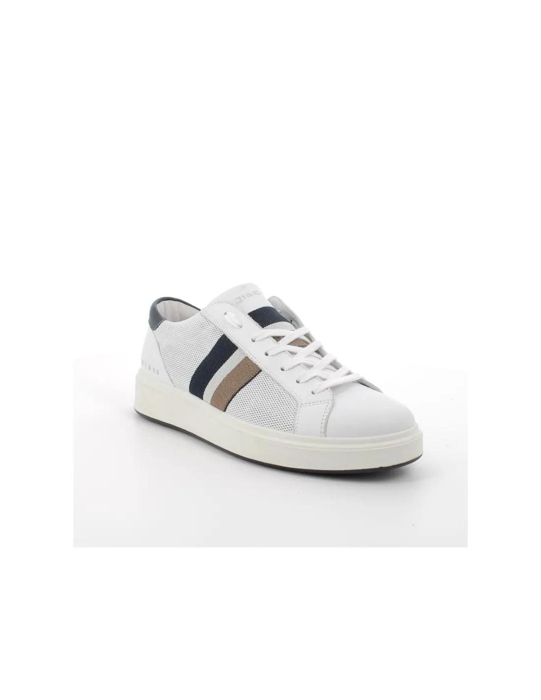 Scarpe uomo sneakers bianche in pelle